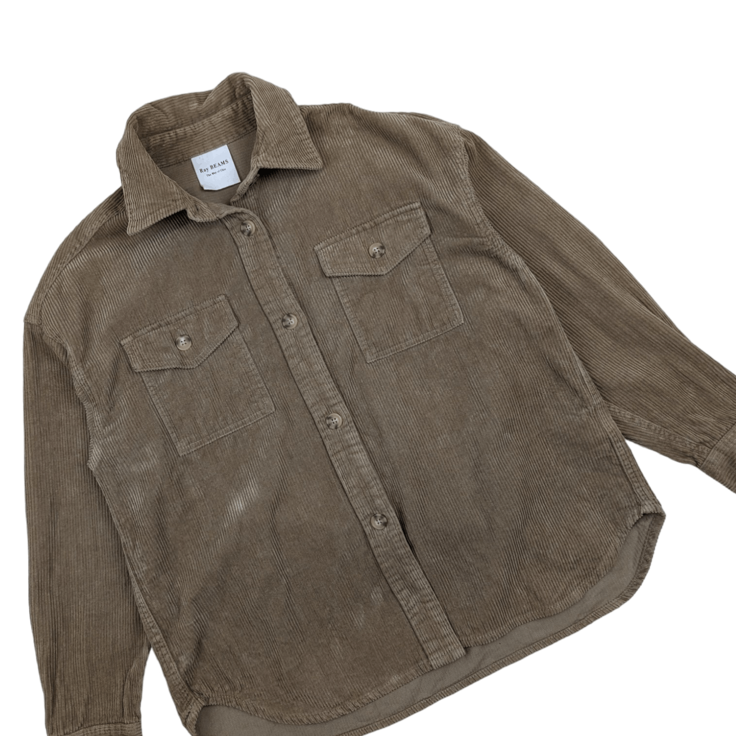 Beams Plus RAY BEAMS Corduroy Button Up Shirt Flannel Cowboy Style Size L / US 10 / IT 46 - 2 Thumbnail