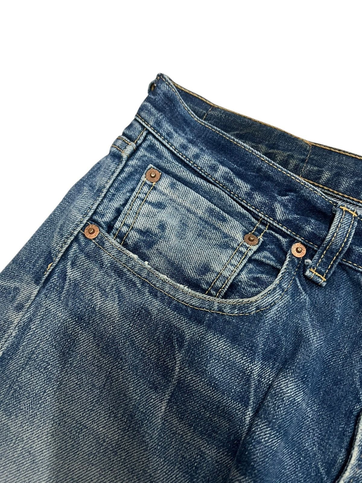 Blue Blue Japan Blue Blue Japan Distress Selvedge Jean Size US 32 / EU 48 - 8 Thumbnail