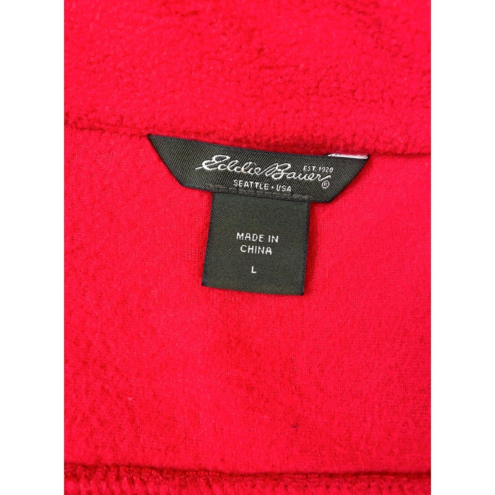 Eddie Bauer Eddie Bauer Vest Womens Large Cherry Red Fleece Full Zip Lightweight Outdoors Size L / US 10 / IT 46 - 4 Thumbnail