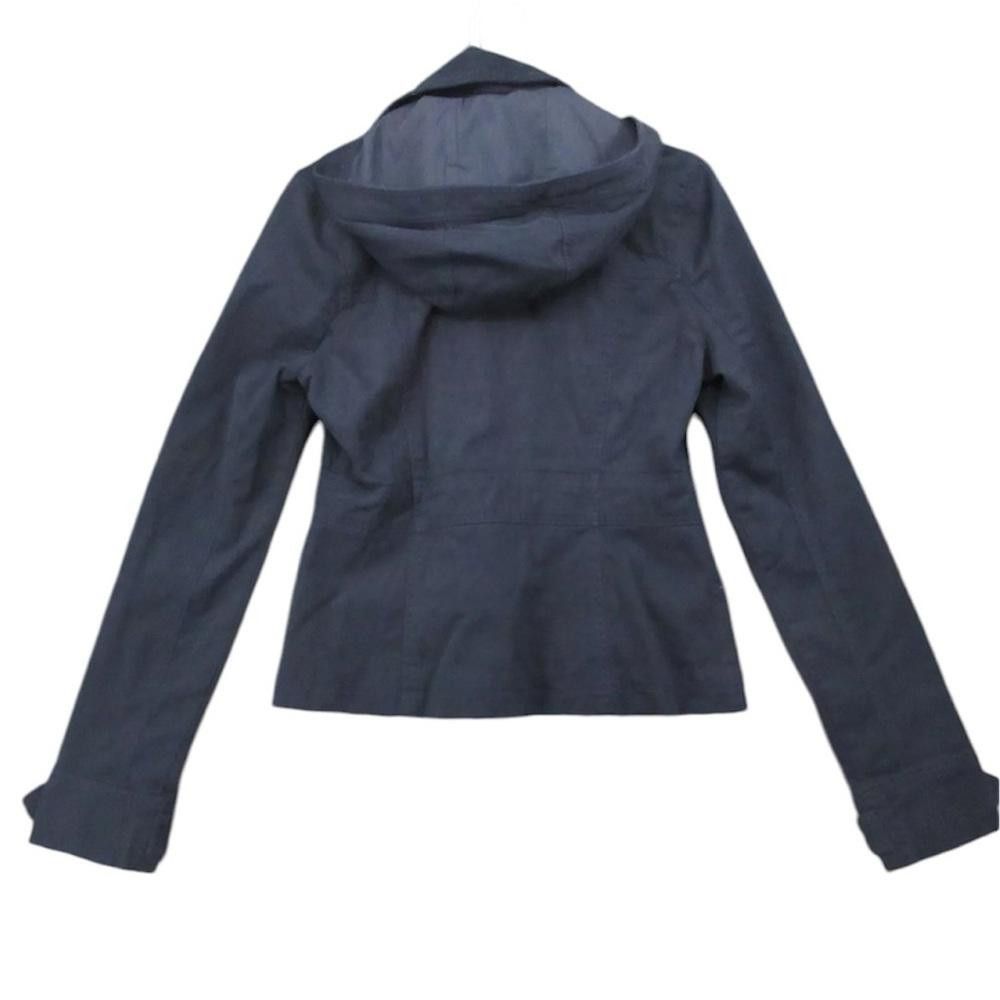 Designer Hollister Jacket Womens XS Military Style Navy Hooded Size XS / US 0-2 / IT 36-38 - 2 Thumbnail