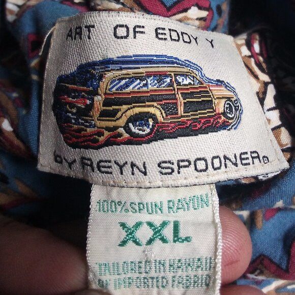 Reyn Spooner Vintage Reyn Spooner Art Of Eddy Y Totem Hawaiian Shirt Size US XXL / EU 58 / 5 - 3 Thumbnail
