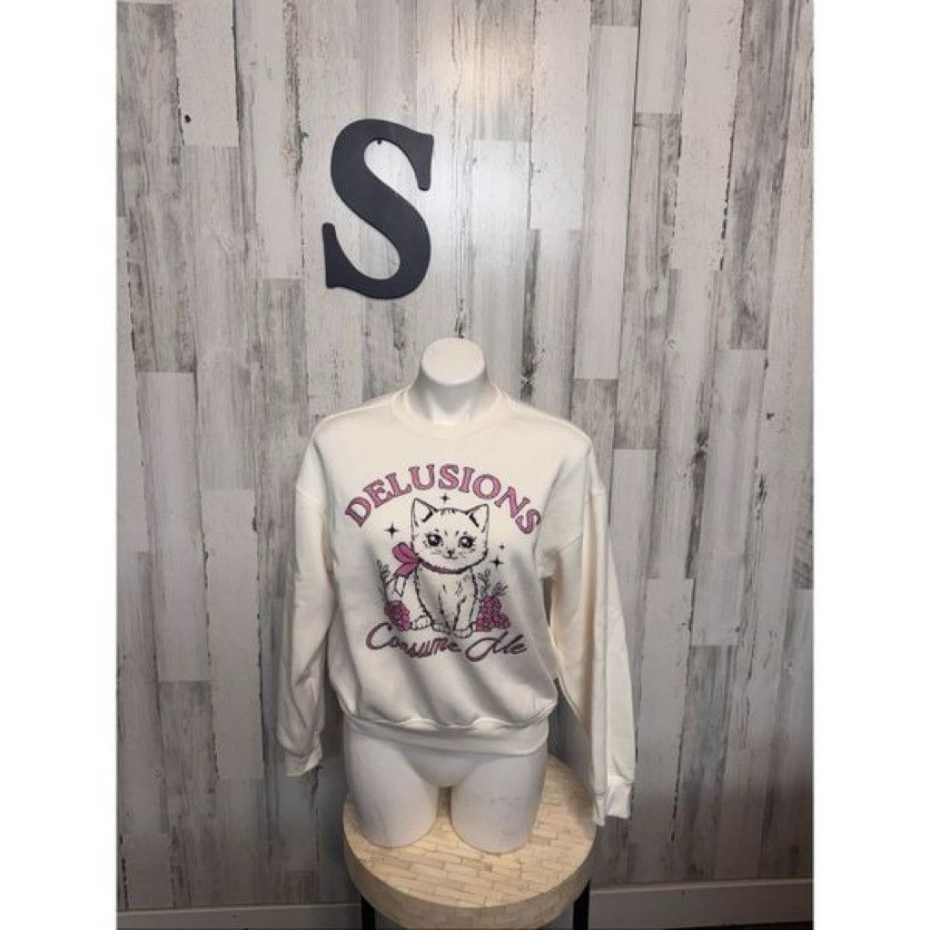 Other Cat Graphic Sweatshirt Small Cozy Crewneck Size S / US 4 / IT 40 - 1 Thumbnail