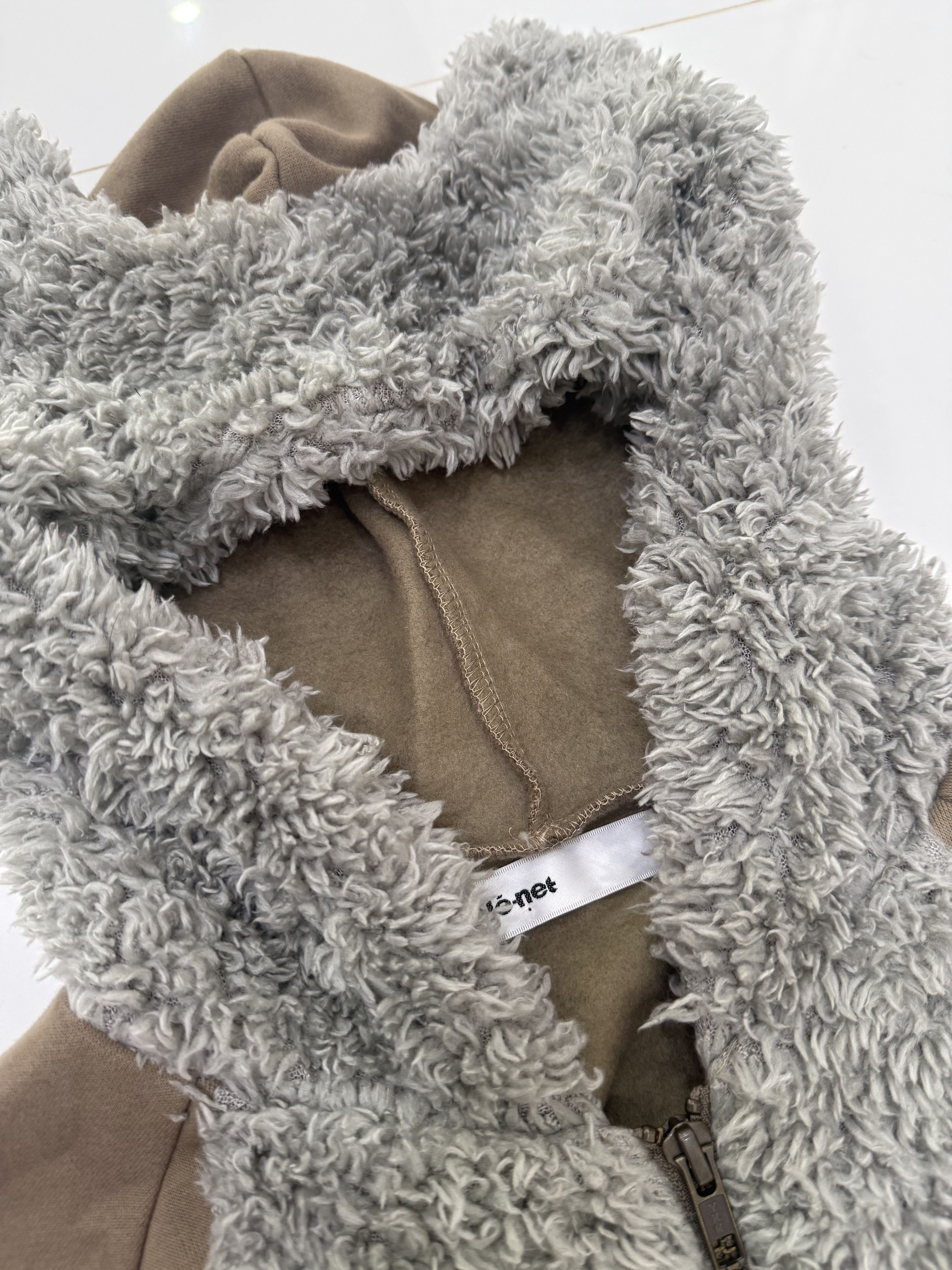 Ne-Net Ne-Net Bear Ear Faux Fur Hoodie Size US M / EU 48-50 / 2 - 3 Thumbnail