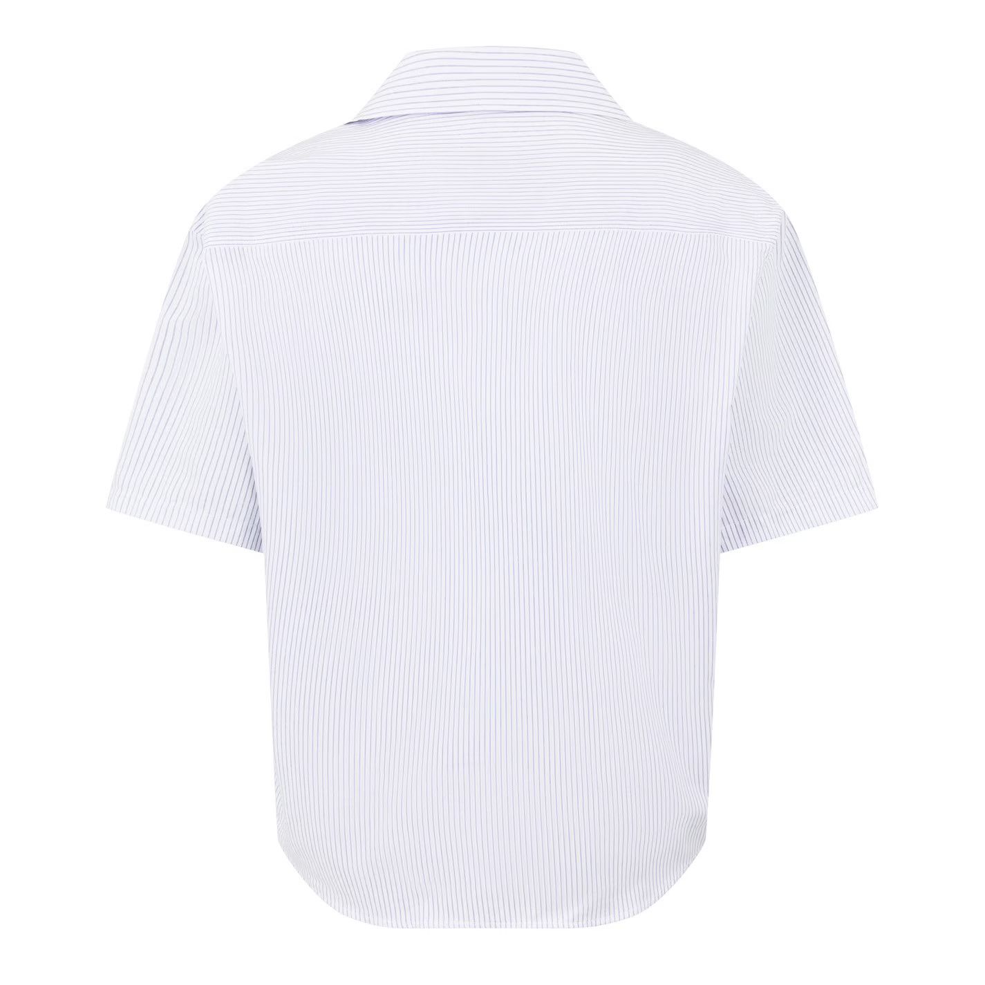 AMI o1g2r1mq0326 Stripe Shirt in White/Blue Size US XL / EU 56 / 4 - 2 Thumbnail