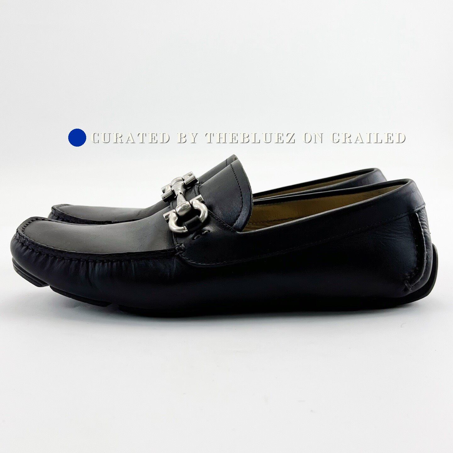 Salvatore Ferragamo Ferragamo Black Horsebit Round Toe 