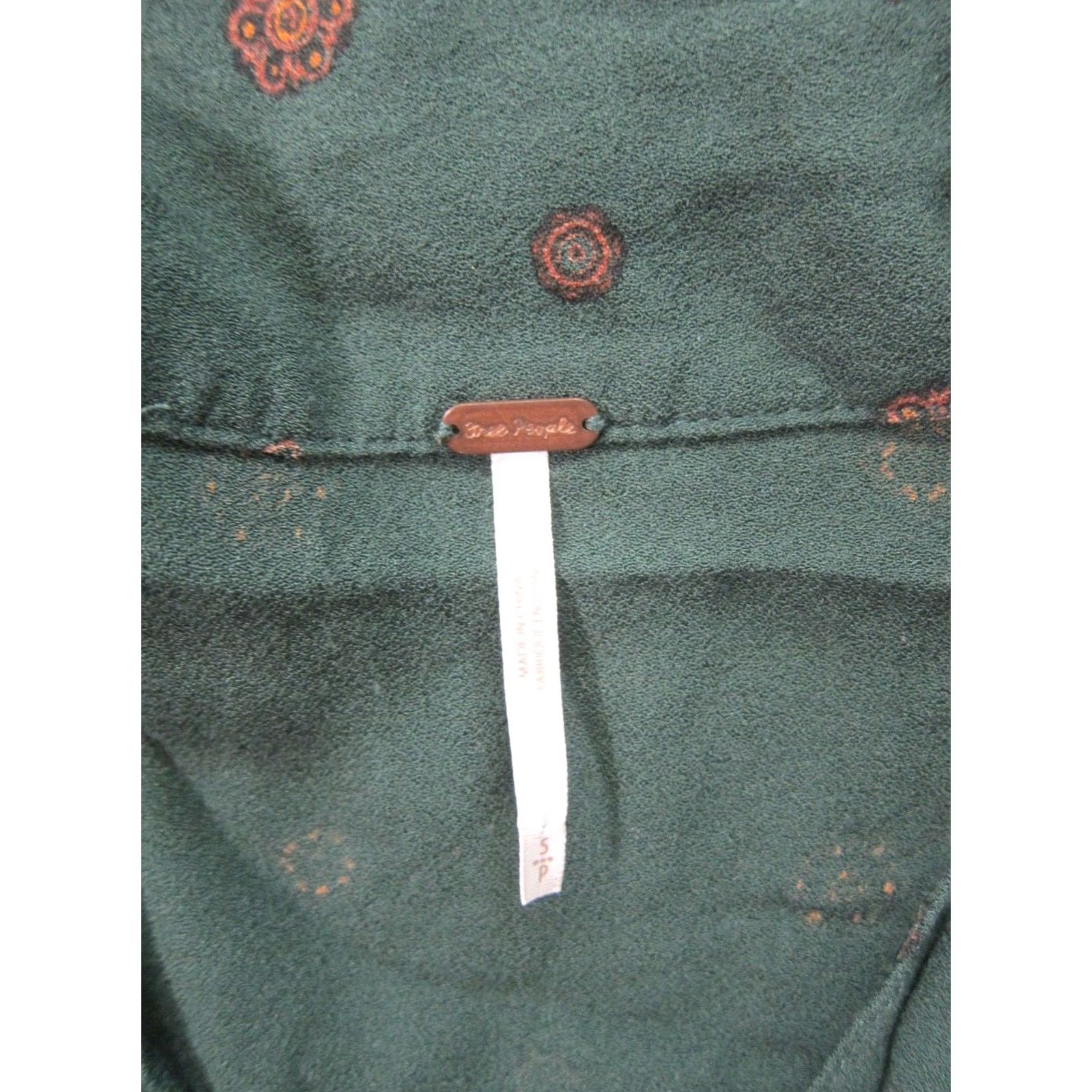 Free People Free People Green Paisley 100% Rayon Long Sleeve Pocket Romper Women S Size S / US 4 / IT 40 - 3 Thumbnail