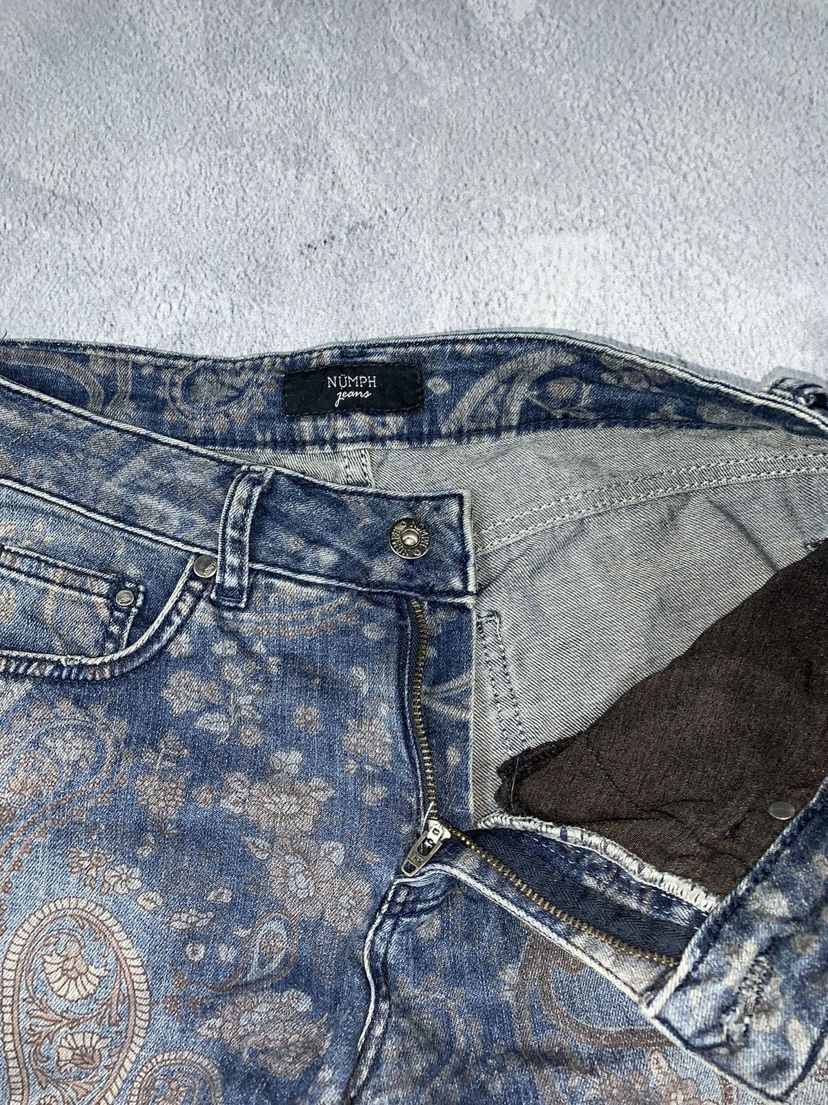 Japanese Brand × Vintage Vintage Y2K Japanese floral denim jeans pants streetwear Size 29" - 6 Thumbnail