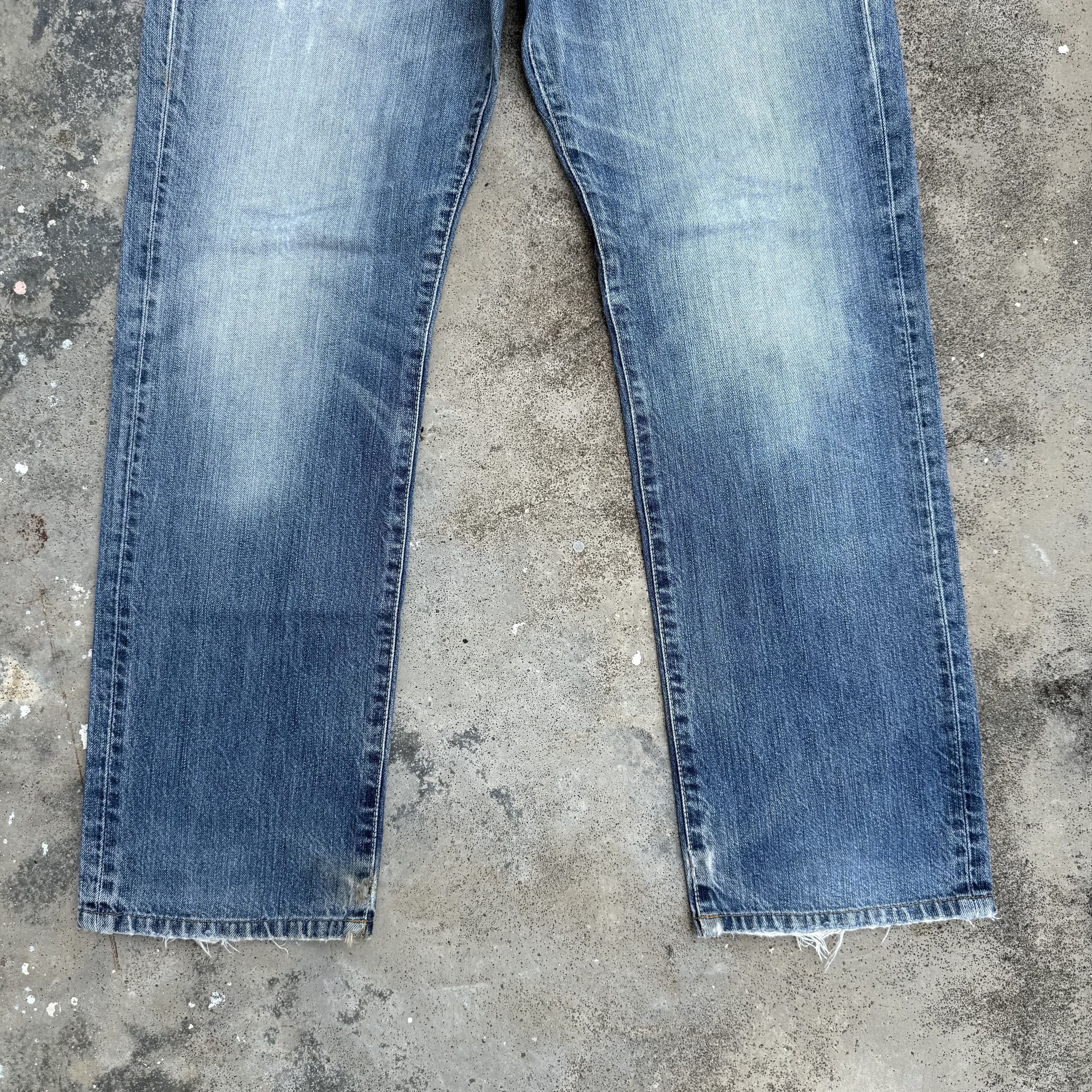 Jean Vintage Japanese faded ripped jeans denim pants Size US 34 / EU 50 - 3 Thumbnail