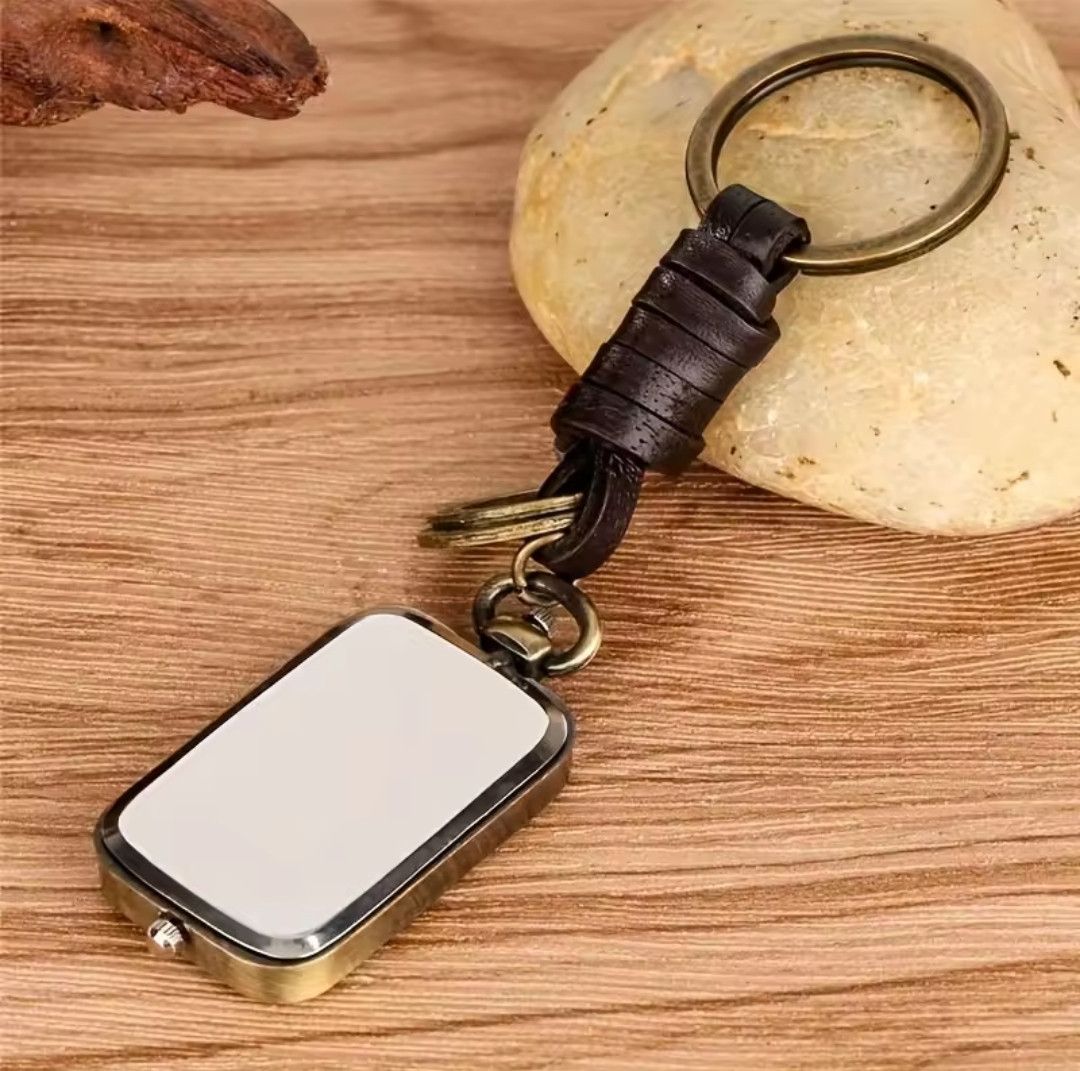 Japanese Brand × Jewelry Bronze Keychain Pocket Watch Square Retro Double Time Size ONE SIZE - 3 Thumbnail
