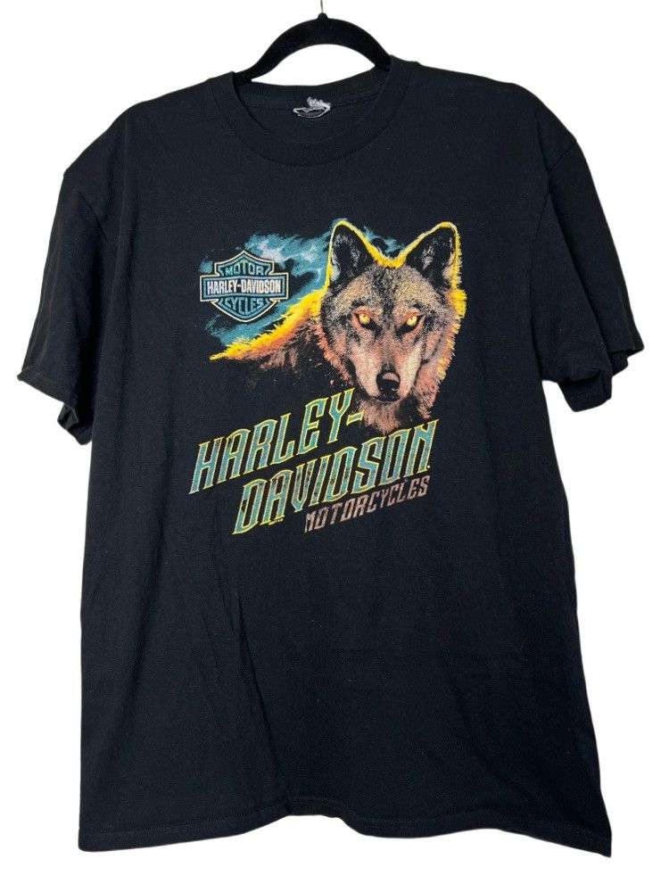 Harley Davidson Harley Davidson " The Lone Wolf" Black Double Sided T-Shirt Size US L / EU 52-54 / 3 - 1 Thumbnail