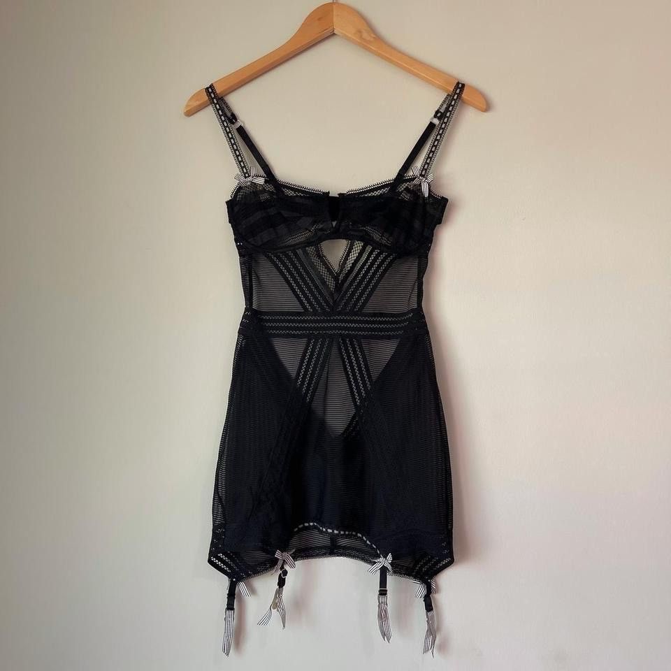 Victoria's Secret VS Black Mesh Sheer Mini Dress (34C/32D) Size ONE SIZE - 1 Thumbnail