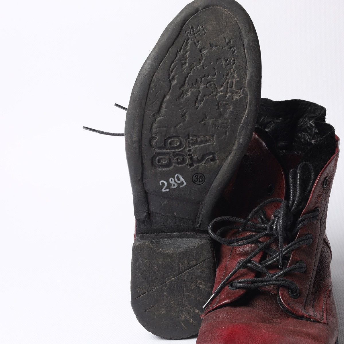 A.S.98 A.S.98 Leather Ankle Boots Western Zip Avantgarde Red Shoes Size US 8 / IT 38 - 11 Thumbnail