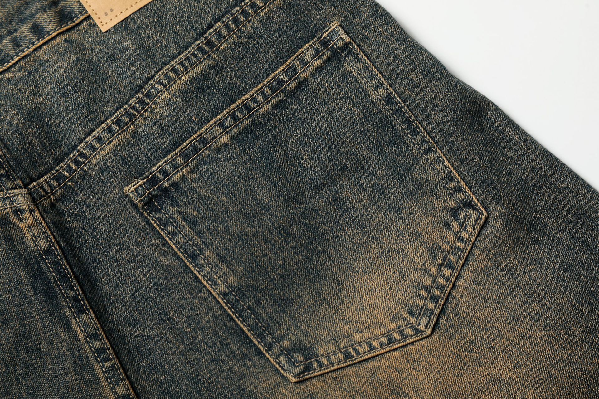 Vintage Retro men's washed loose casual distressed scimitar jeans Size US 32 / EU 48 - 5 Thumbnail