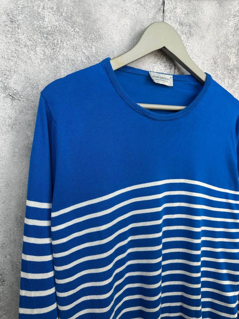 John Smedley John Smedley Sea Island Cotton Breton Stripe Knit Sweater Size US L / EU 52-54 / 3 - 3 Thumbnail
