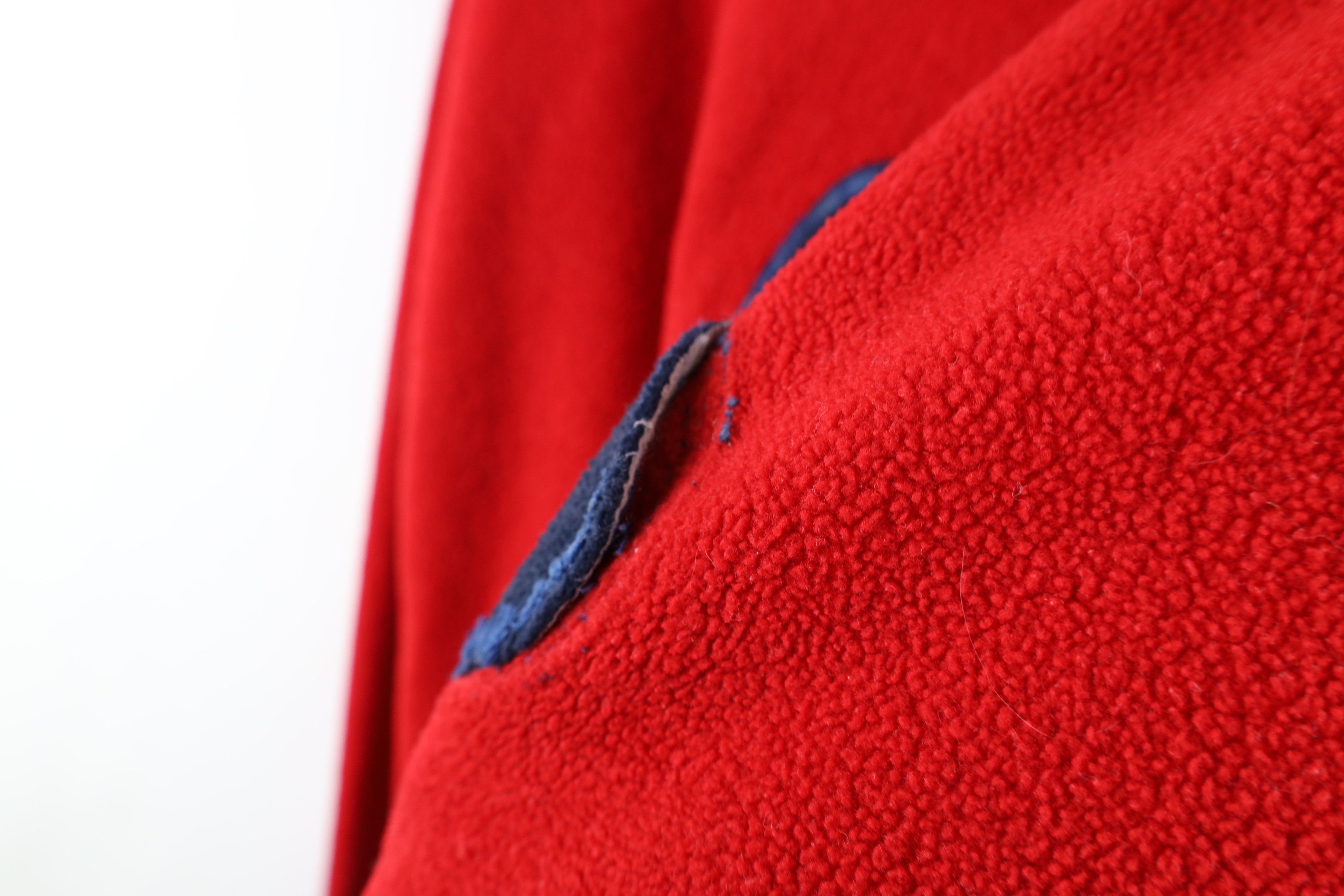 Fubu × Vintage Vintage 90s FUBU Spell Out Baggy Hip Hop Fleece Hoodie Red Size US S / EU 44-46 / 1 - 7 Thumbnail
