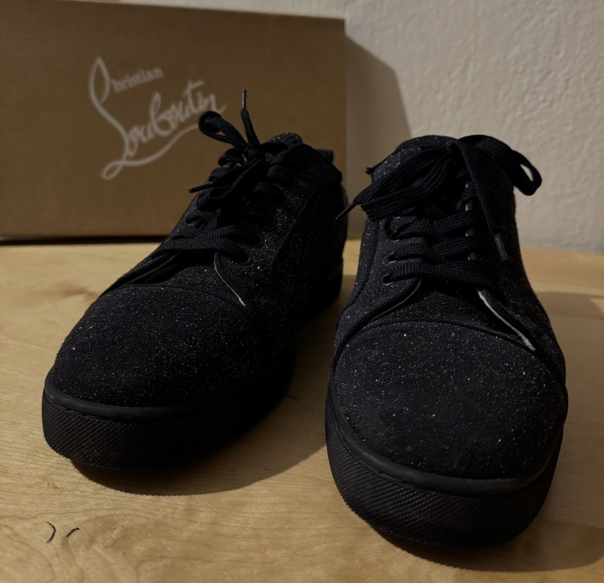 Christian Louboutin Louboutin Louis Glitter Suede Sneakers Blue Size US 8 / EU 41 - 2 Thumbnail