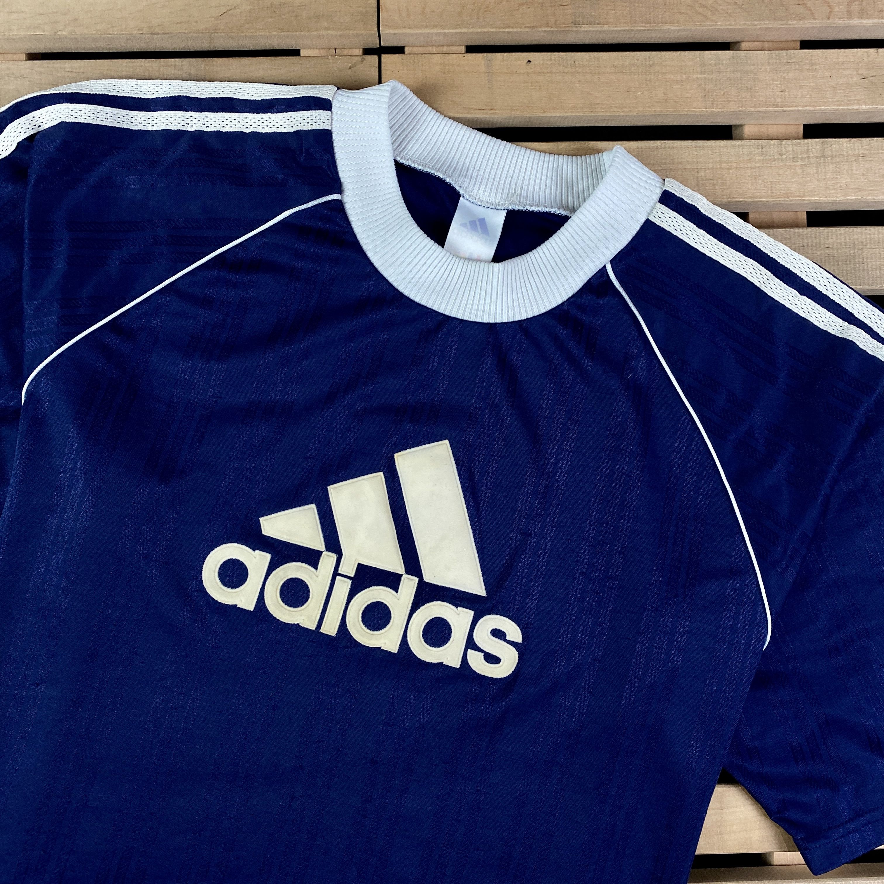 Adidas × Vintage Mens T-Shirt Jersey Adidas Vintage Big Logo Size L Size US L / EU 52-54 / 3 - 2 Thumbnail