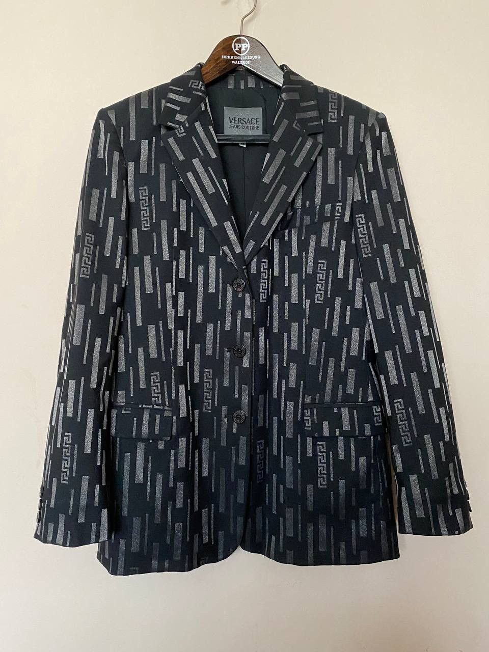 Versace Jeans Couture Rare Versace Jeans Couture vintage in black and silver Size L / US 10 / IT 46 - 1 Thumbnail