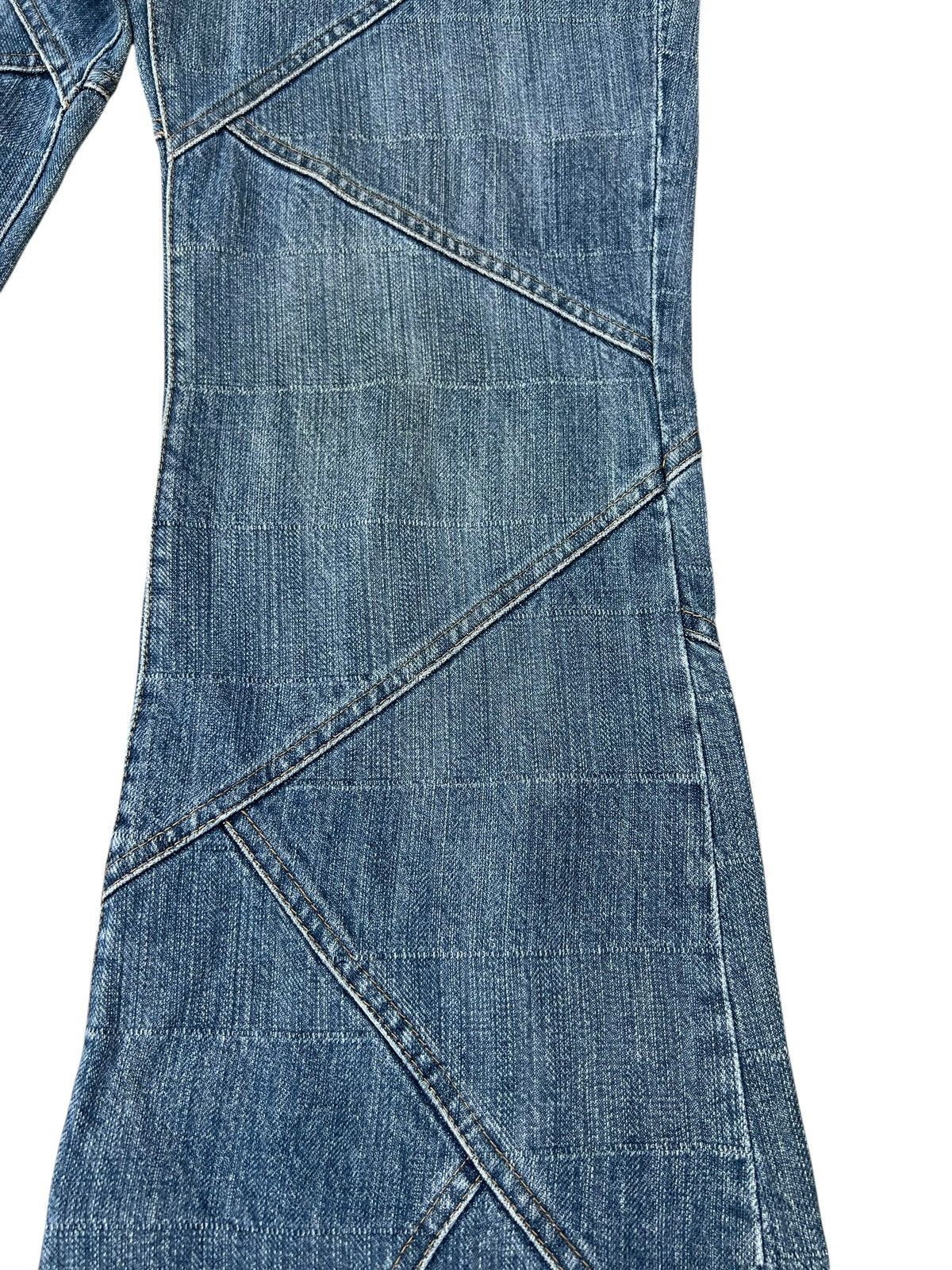 Tornado Mart Archive Tornado Mart Patchwork Denim Super Flare Jeans Size US 31 - 12 Thumbnail
