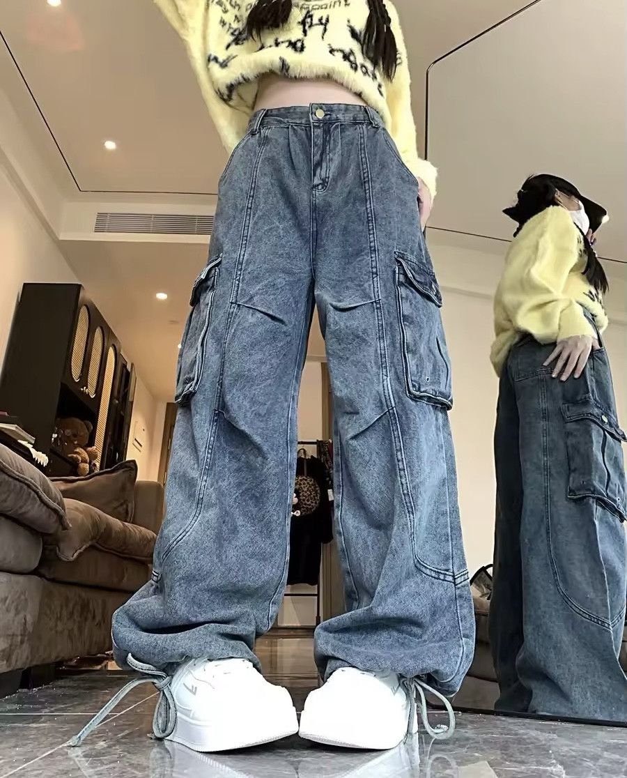 Jean High Waist Baggy Blue Jeans Size 27" / US 4 / IT 40 - 4 Thumbnail