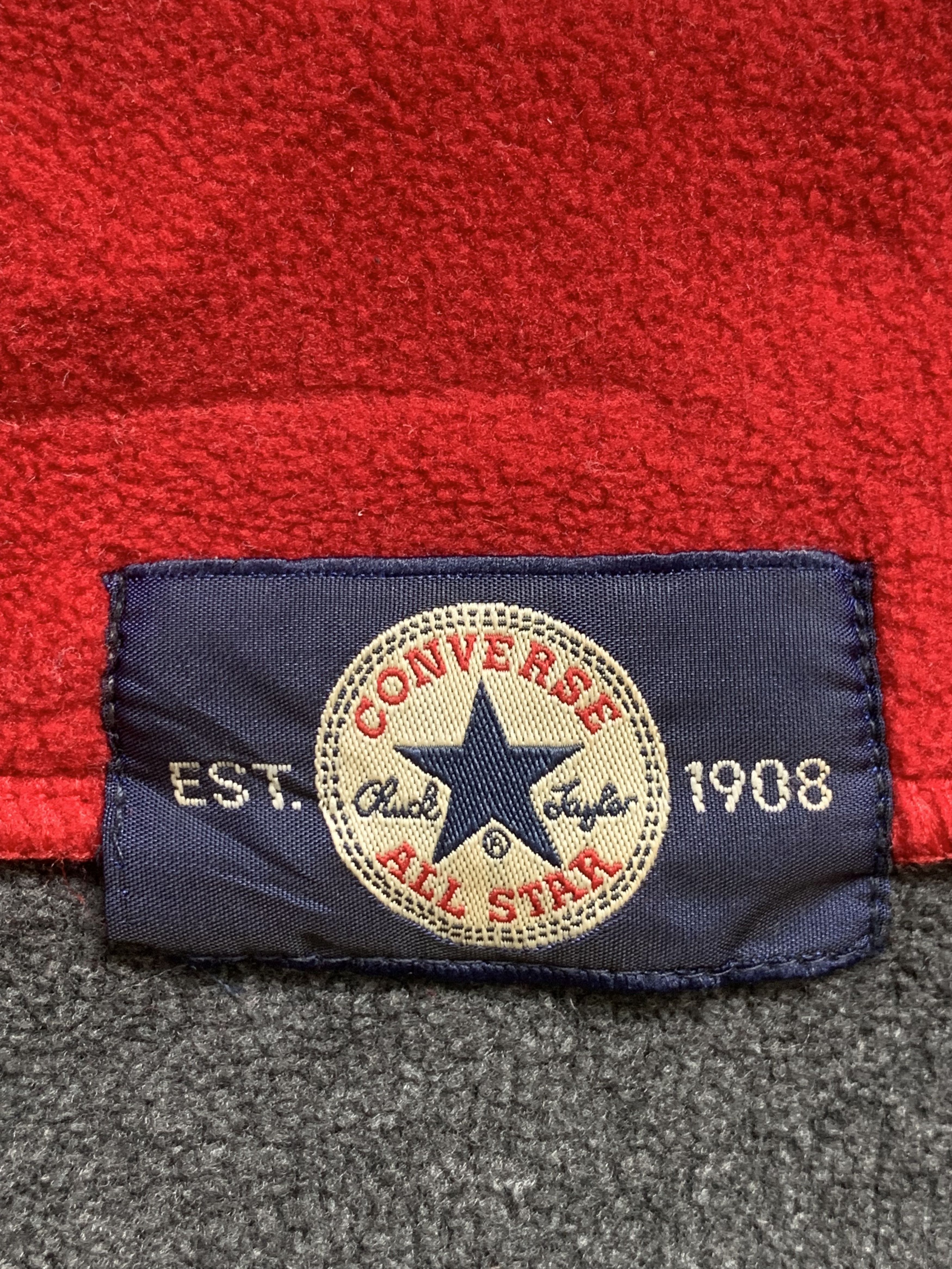 Converse × Vintage Rare Design Vintage Converse Half Zipper Fleece Sweater Size US M / EU 48-50 / 2 - 4 Thumbnail