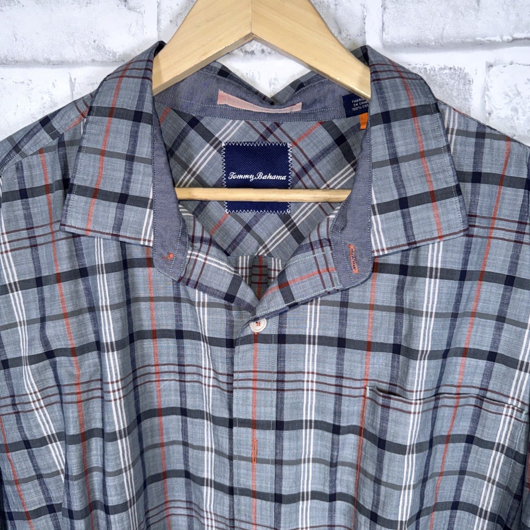 Tommy Bahama Tommy Bahama Button-Up Shirt Mens XXL Blue Plaid Long Sleeve Regular Fit Shirt Size US XXL / EU 58 / 5 - 2 Thumbnail