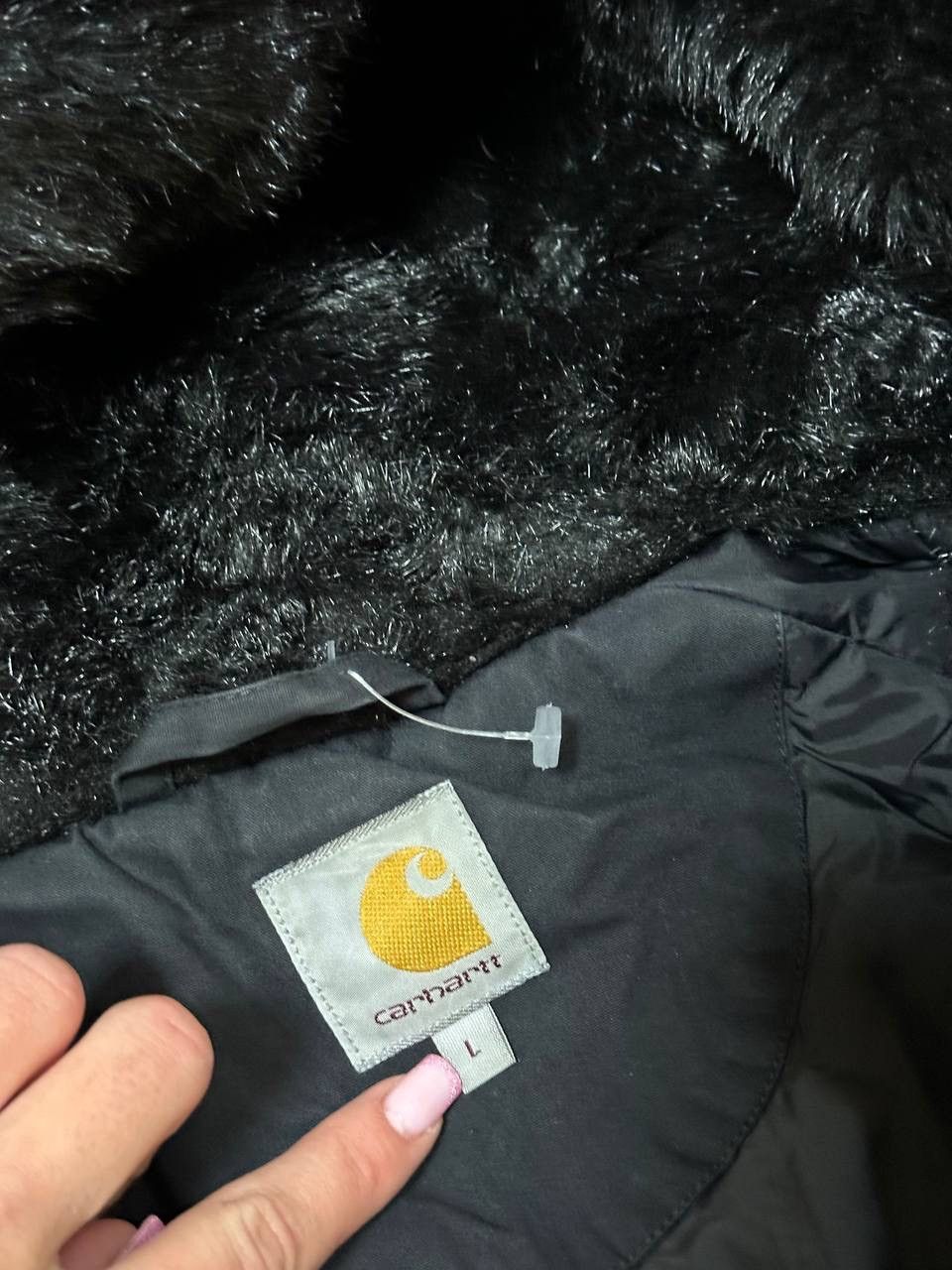 Carhartt × Carhartt Wip × Vintage Carhartt Parka Winter Heavy Coat Black Jacket fur faux hoode Size US L / EU 52-54 / 3 - 5 Thumbnail
