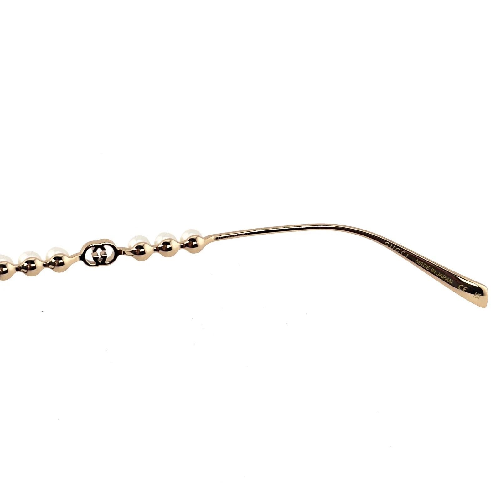 Gucci GUCCI GG1969O 1969 Gold Black Pearl Metal Eyeglasses 001 Size ONE SIZE - 7 Thumbnail