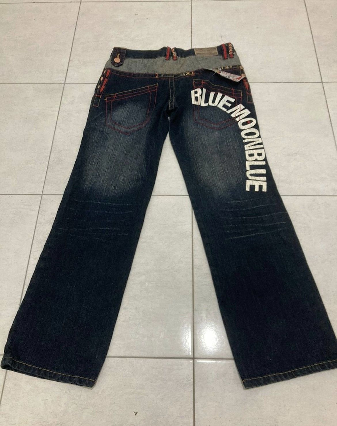 Hysteric Glamour =3= Blue Moon Blue Fatigue Jeans - Super Rare Design Size US 32 / EU 48 - 3 Thumbnail