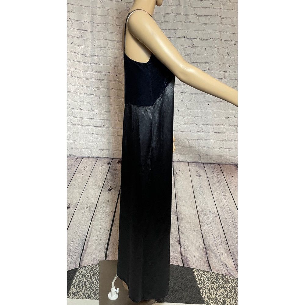 Maje New $480 Maje Ryck Midi Slip Cocktail Dress Velvet Satin Bl Size M / US 6-8 / IT 42-44 - 6 Thumbnail