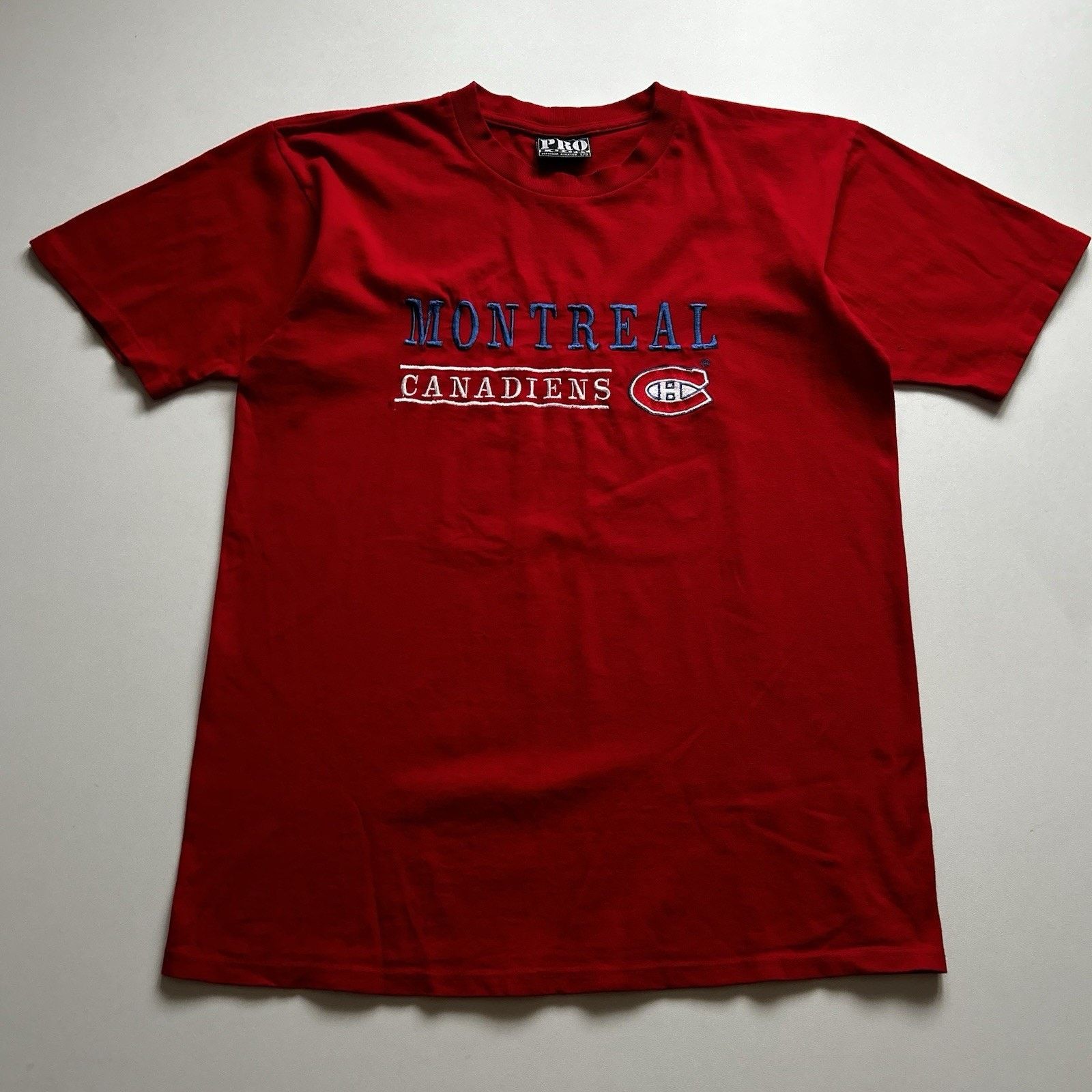 Vintage 90s Montreal Canadien NHL T Shirt Large Red Hockey