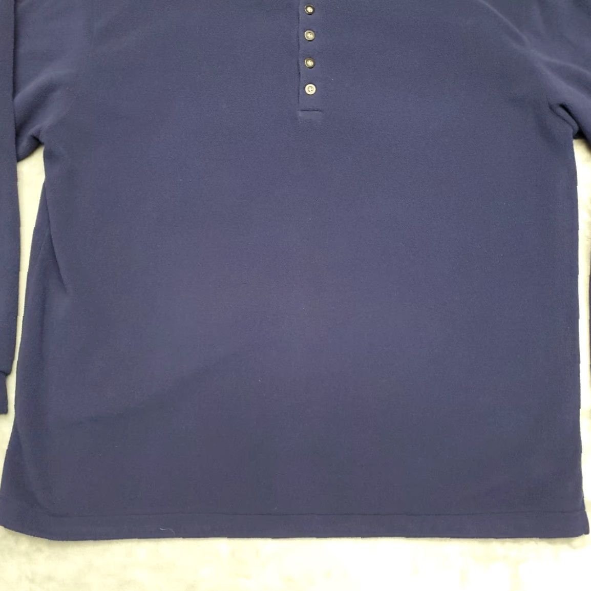 Vintage LL Bean Sweater Mens XL Blue Henley Button Pullover Fleece All Seasons Casual Solid Weathered Comfort Size US XL / EU 56 / 4 - 5 Thumbnail