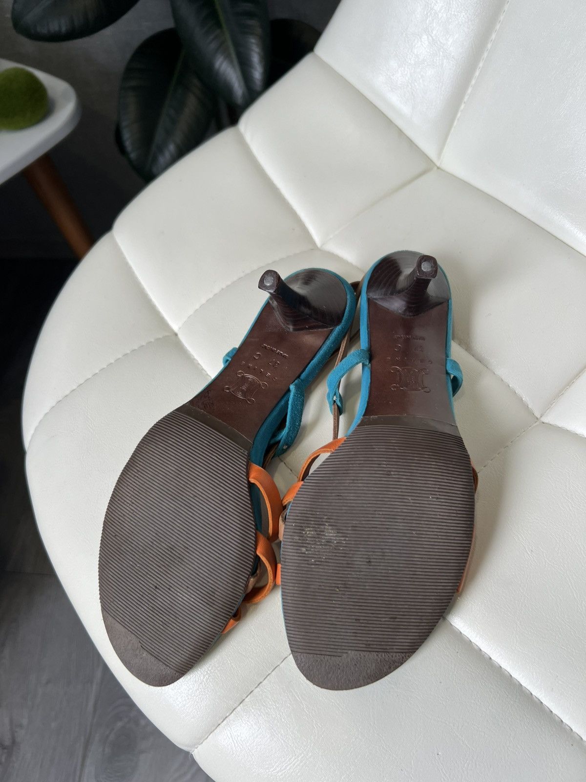 Celine Celine Leather Strappy Kitten Heel Sandals Size 37 Size US 7 / IT 37 - 16 Thumbnail
