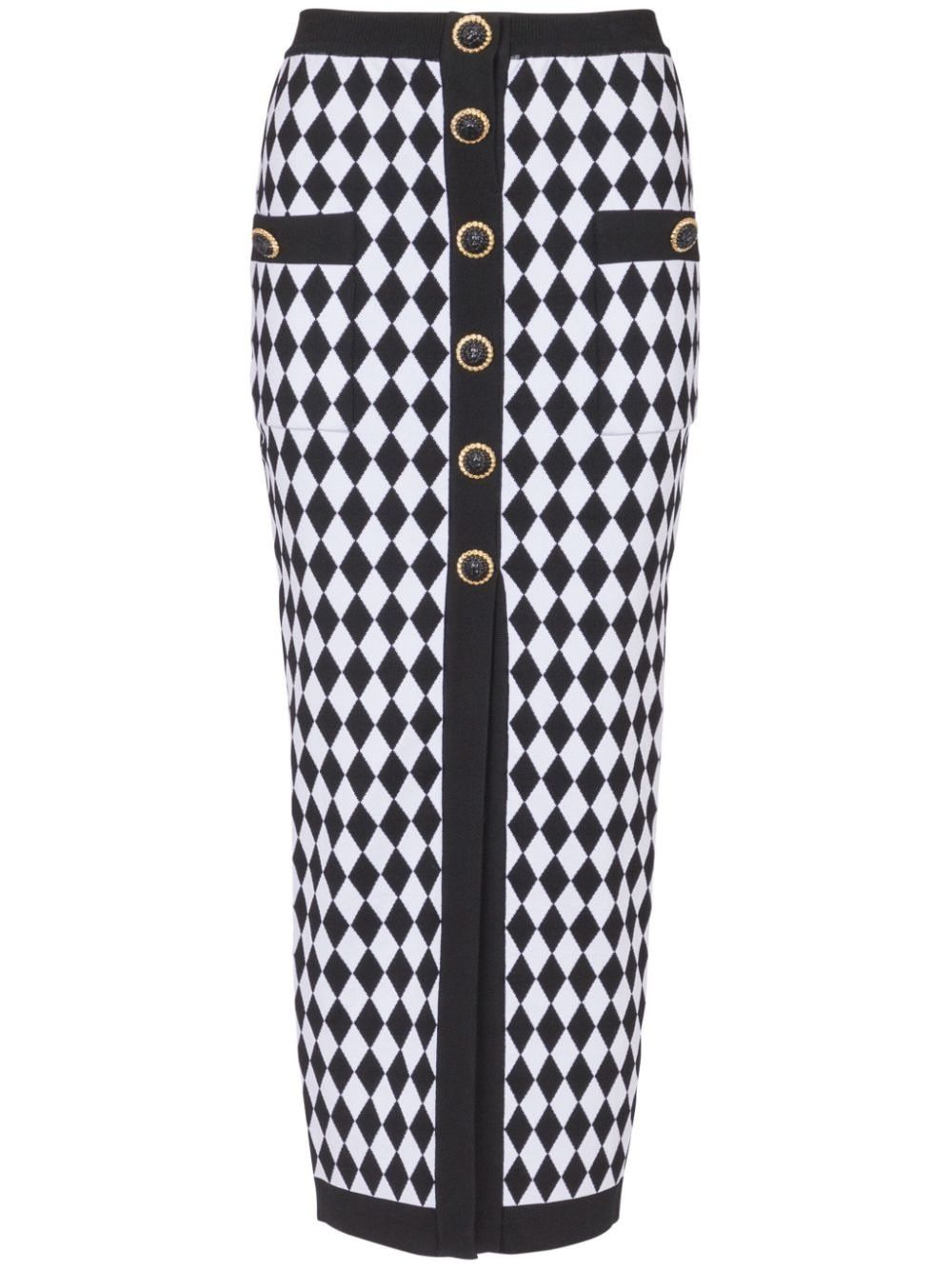 Balmain BUTTONED MIDI SKIRT Size 27" / US 4 / IT 40 - 1 Thumbnail