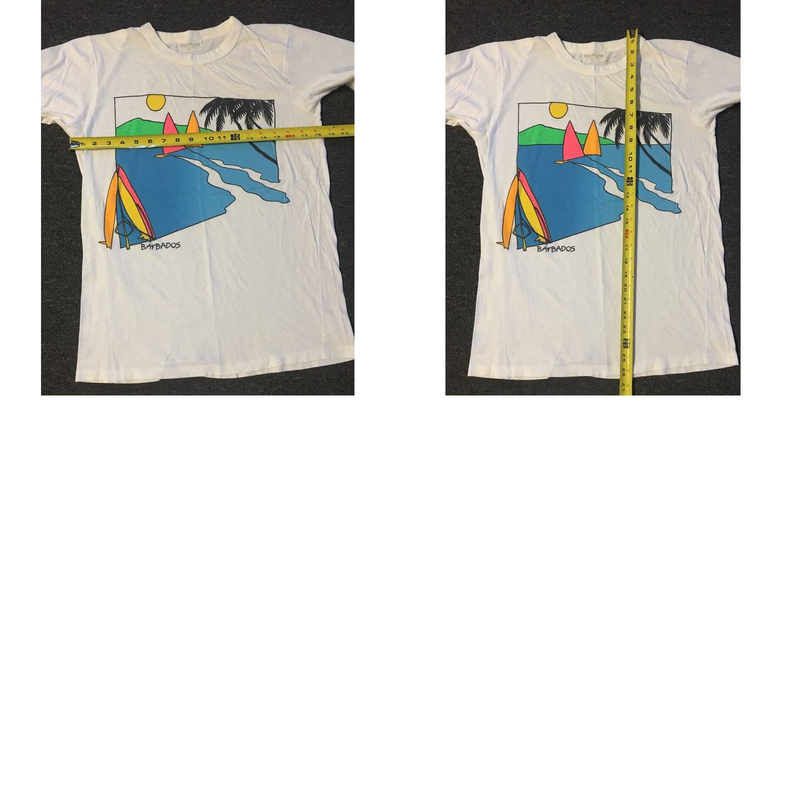 Vintage VINTAGE Barbados Surf Shirt S White Graphic Tee Mens 80s 90s Tropical Beach Vaporwave Billabong Quiksilver Surfing Ocean Sunset Size US S / EU 44-46 / 1 - 8 Thumbnail