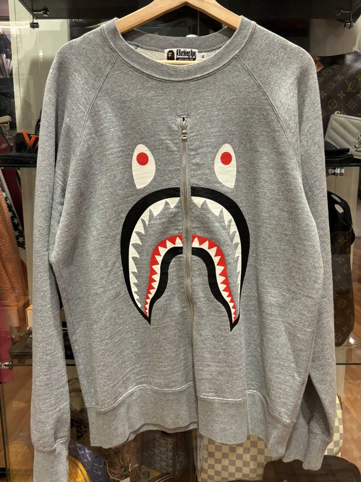 Bape Bape Zip Up Crewneck Grey Size US XL / EU 56 / 4 - 1 Thumbnail