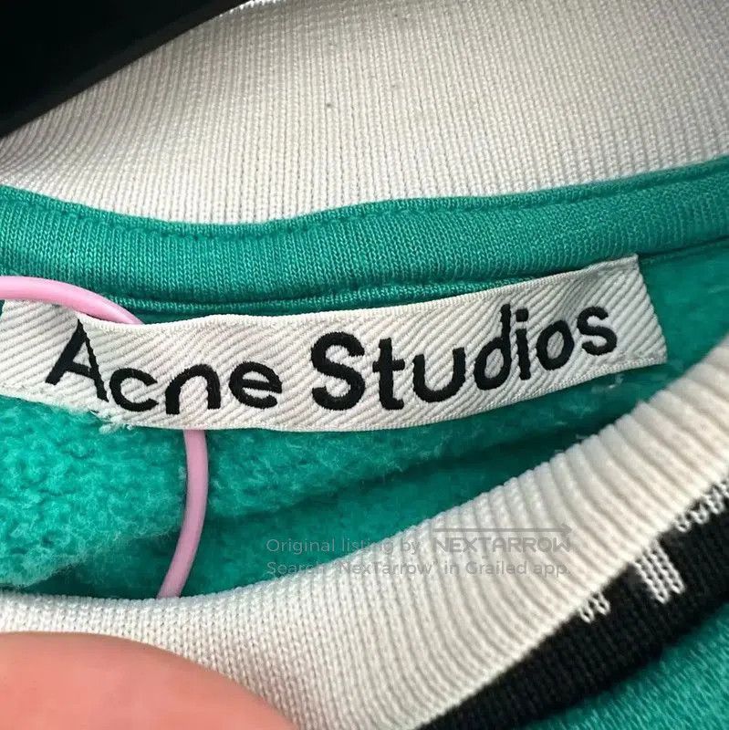 Acne Studios Acne Studios Peacock Green Cotton Sweatshirt. Size US XS / EU 42 / 0 - 4 Thumbnail