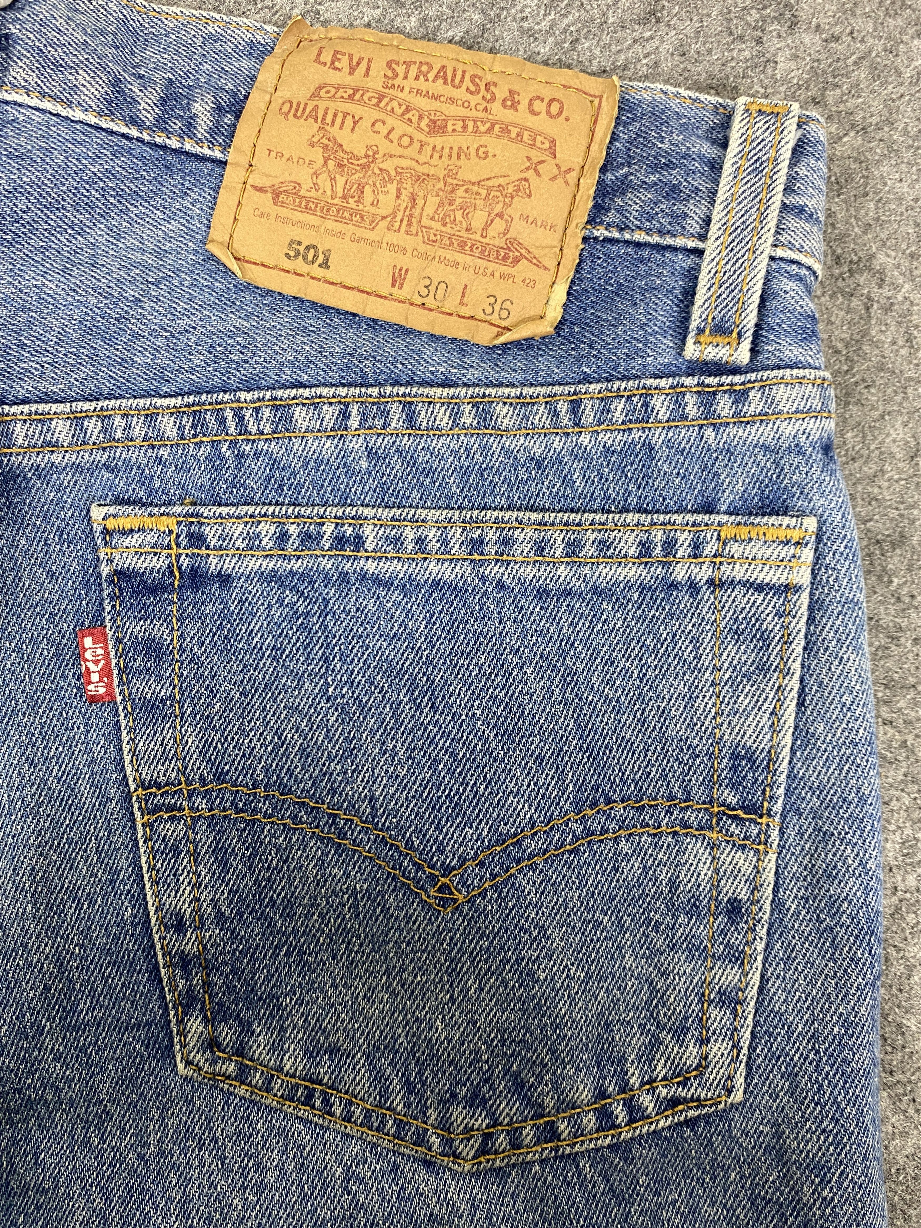 Japanese Brand Bluee Vintage Levis 501 USA Denim Jeans 29x32 - JN3158 Size US 29 - 12 Thumbnail