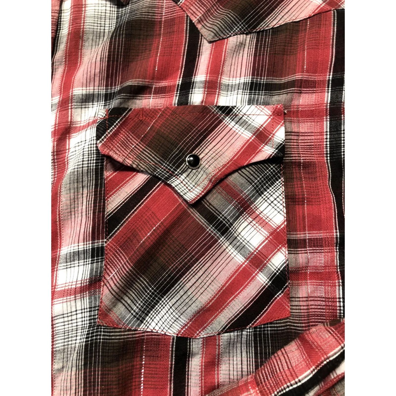 Vintage Ely Cattleman Shirt Mens XL Red Plaid Western Pearl Snap Long Sleeve Cowboy Size US XL / EU 56 / 4 - 6 Thumbnail