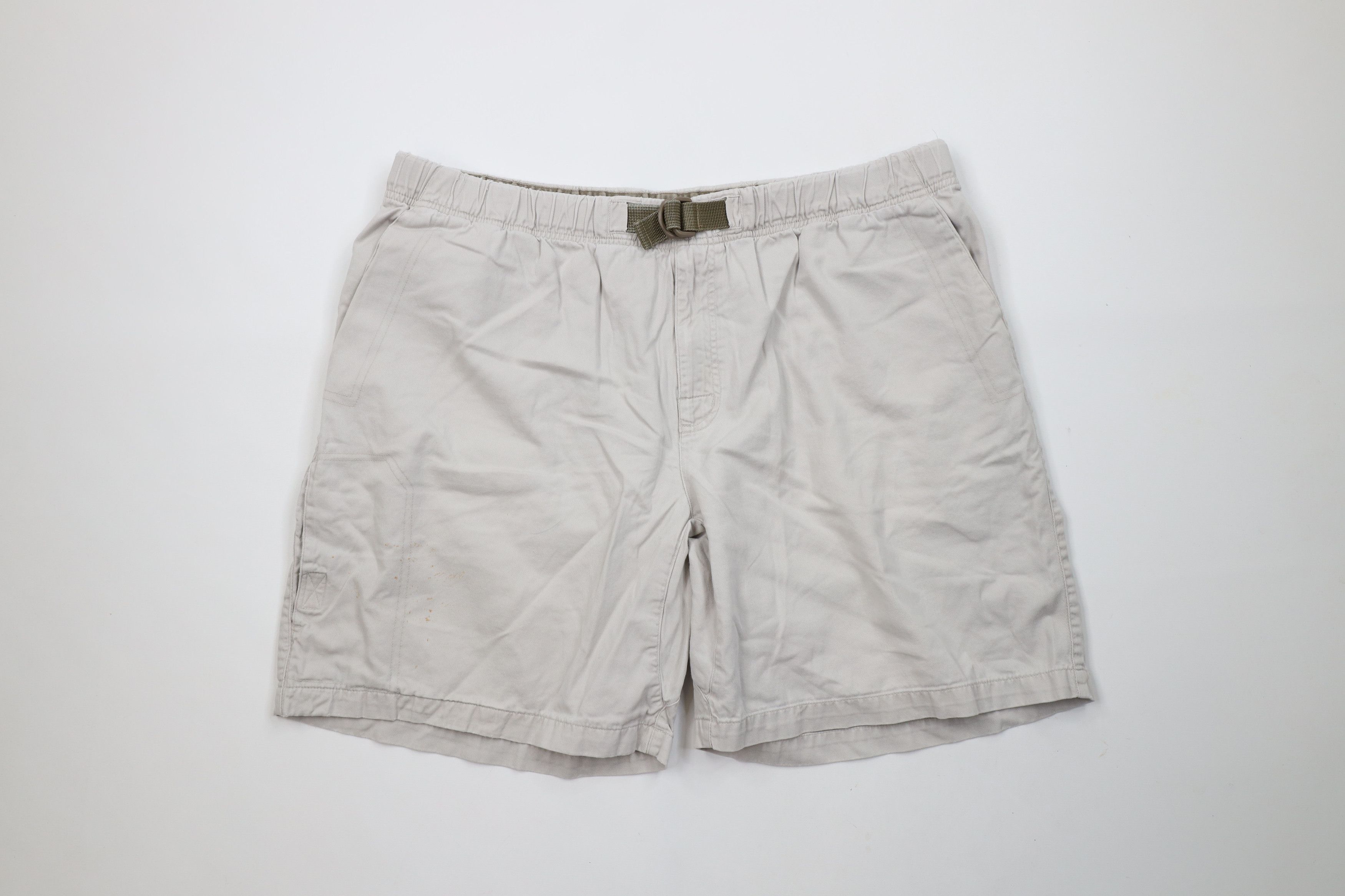 Columbia × Vintage Vintage 90s Columbia Belted Above Knee Shorts Beige Cotton Size US 36 / EU 52 - 1 Thumbnail