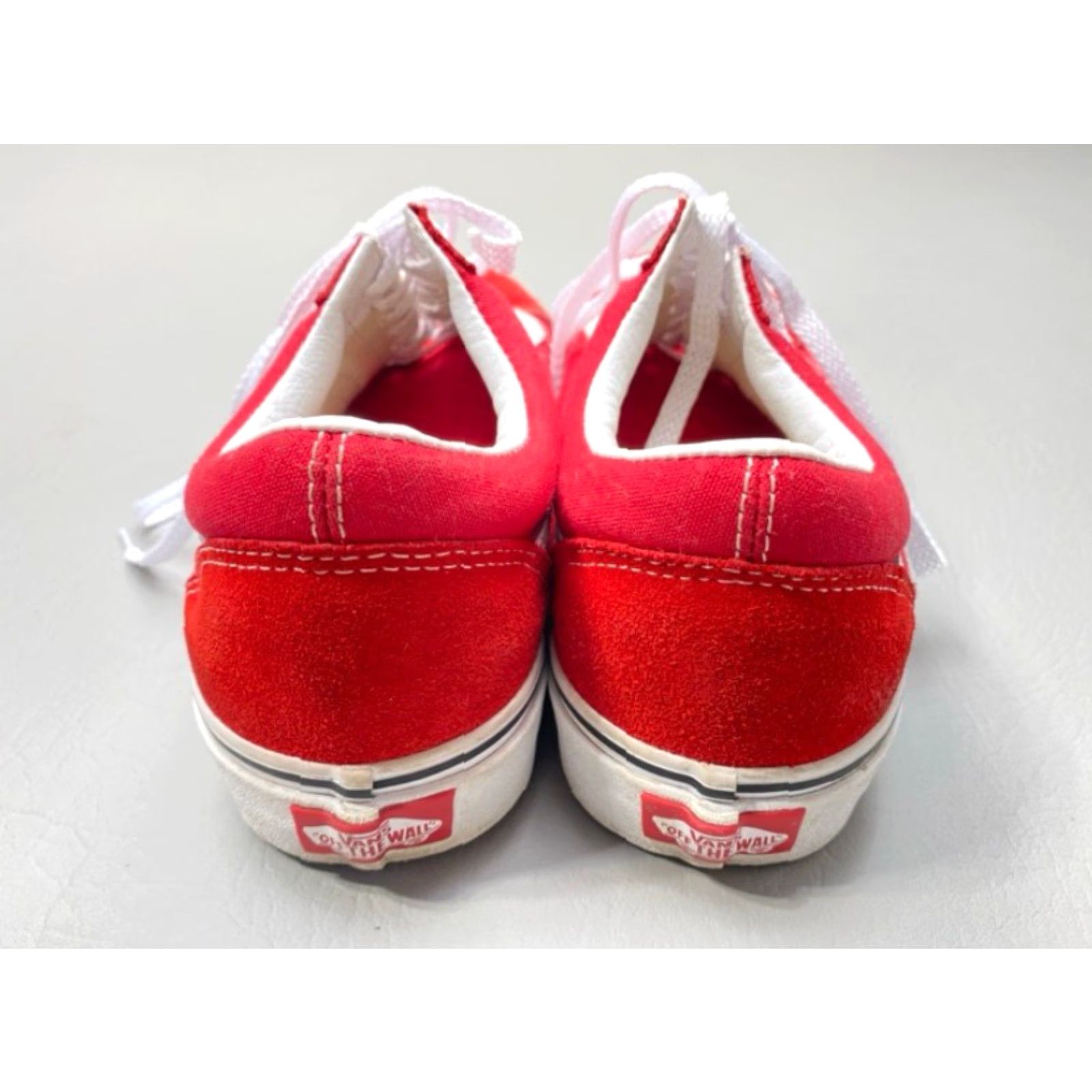 Vans Vans Old Skool Unisex Mens 8.5 Womens 10 Canvas & Suede Sneakers Red White 1436 - Vans Old Skool - Sneaker - Unisex - Men Women - Red White - 8.5 10 Size US 9 / IT 39 - 4 Thumbnail