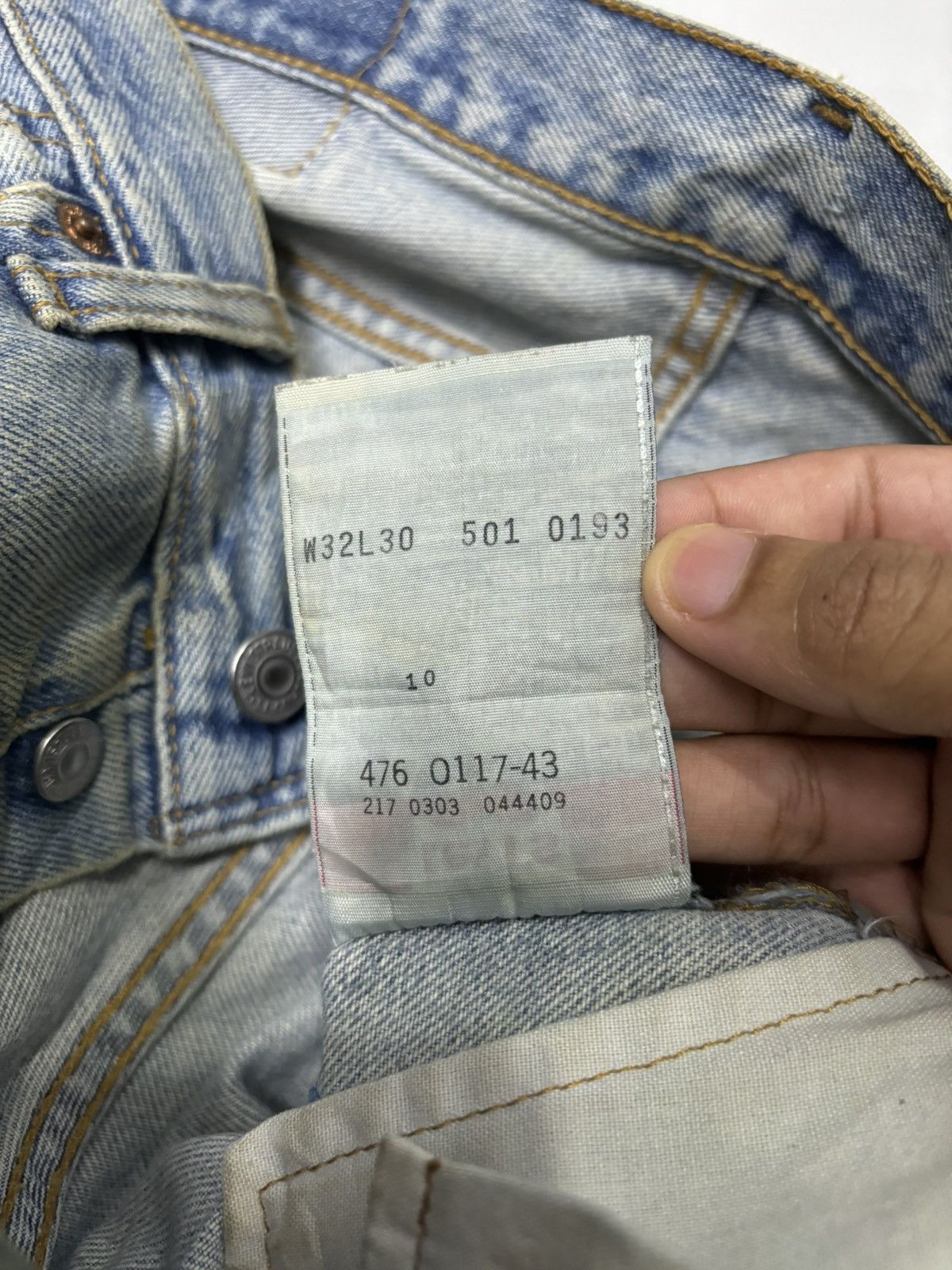 Levi's RARE‼️LEVIS 501 VINTAGE DISTRESS PATCHWORK DENIM Size US 32 / EU 48 - 13 Thumbnail