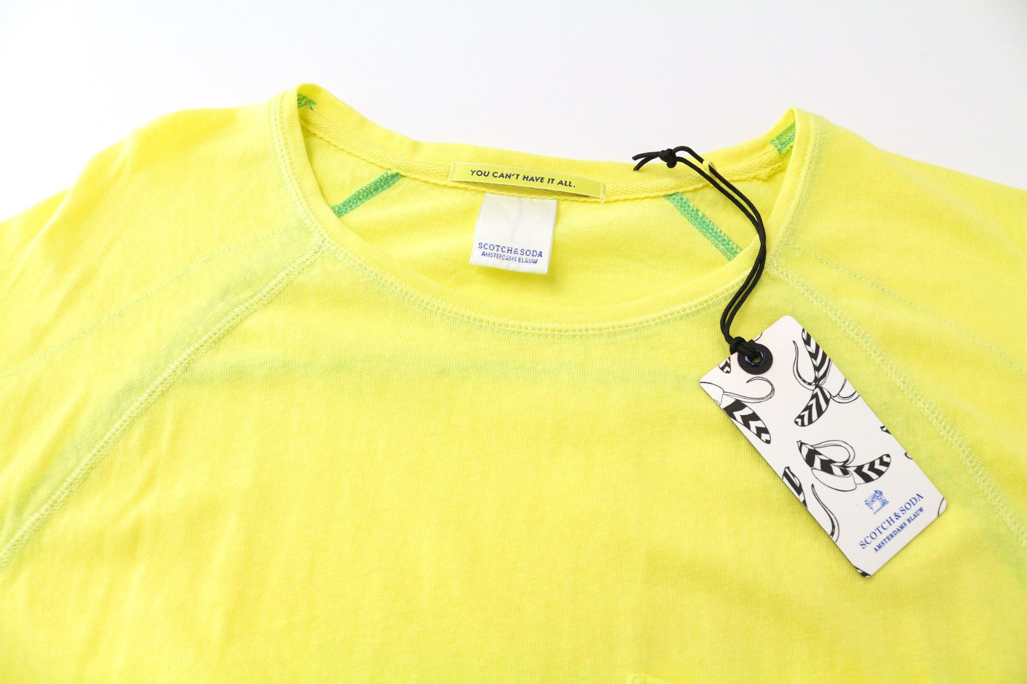 Scotch & Soda AMS BLAUW S/M Yellow Pocket 3/4 Sleeve T-Shirt 74480 Size US S / EU 44-46 / 1 - 3 Thumbnail