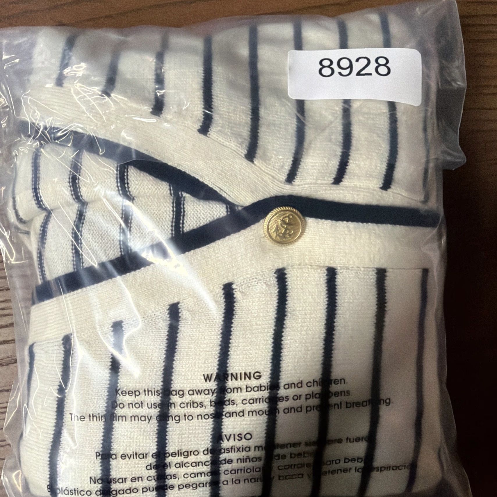 Talbots Talbots Blue White Striped Cardigan Womens Medium Sweater Button Pockets Knit Cotton Vintage: No Size M / US 6-8 / IT 42-44 - 5 Thumbnail