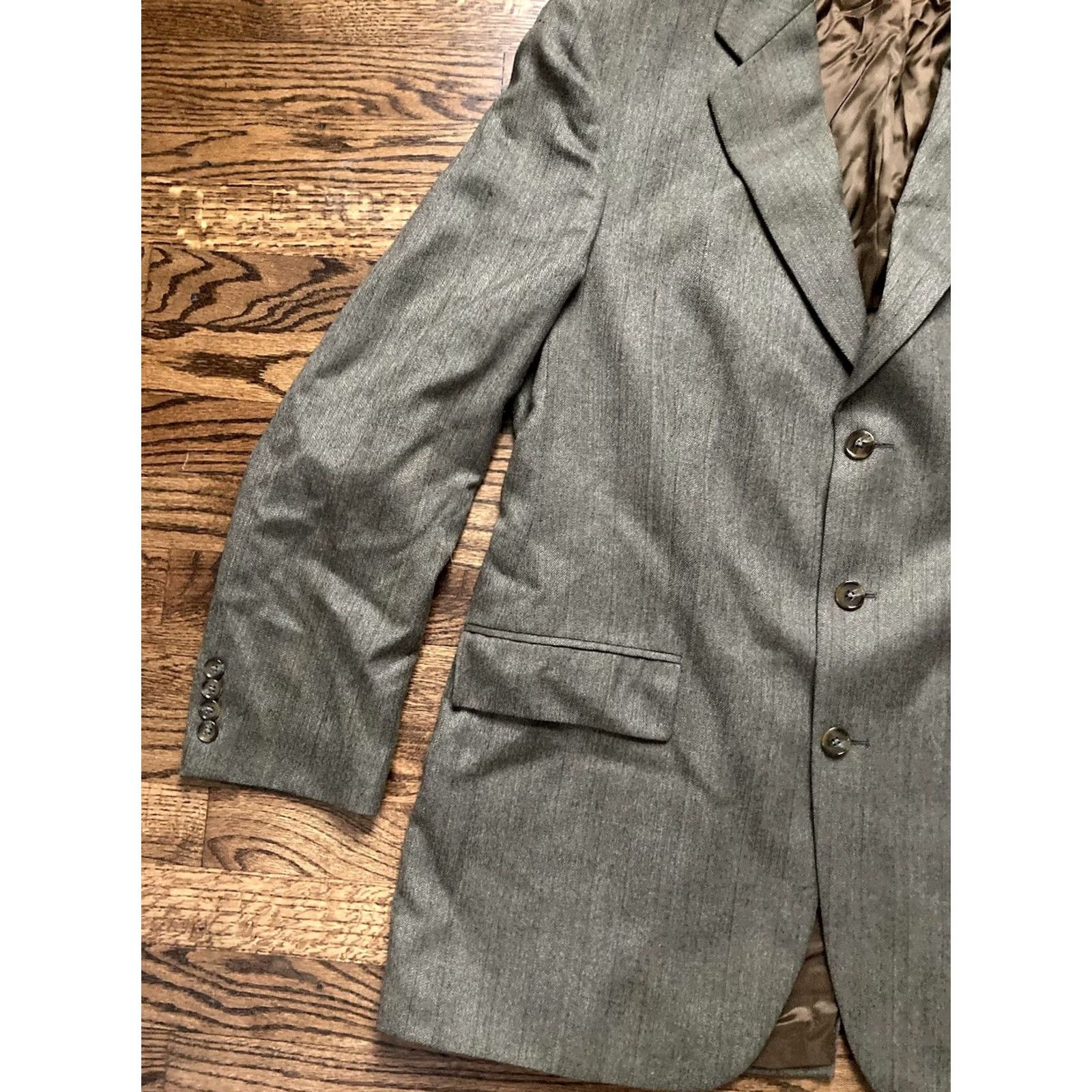 Ralph Lauren Lauren Ralph Lauren Blazer Jacket Mens 43 Tall Wool Alpaca Brown Herringbone Wool 2 Piece Mens Tall Brown 43 Size 46R - 2 Thumbnail