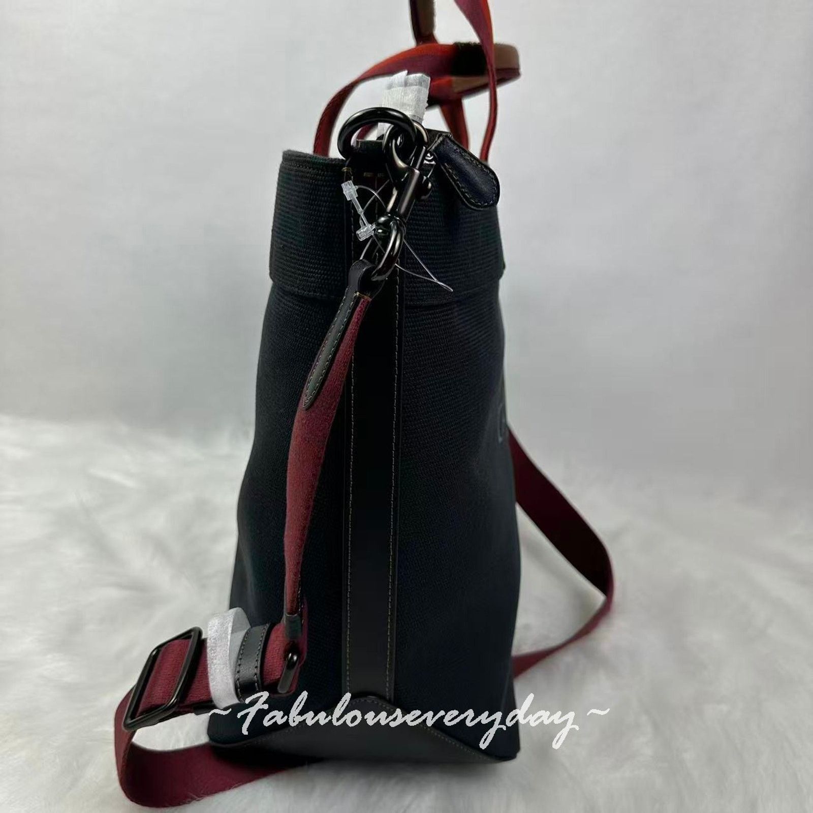 Coach Coach Men's Canvas Tote Bag 38 In Black CJ486 NWT Size ONE SIZE - 3 Thumbnail