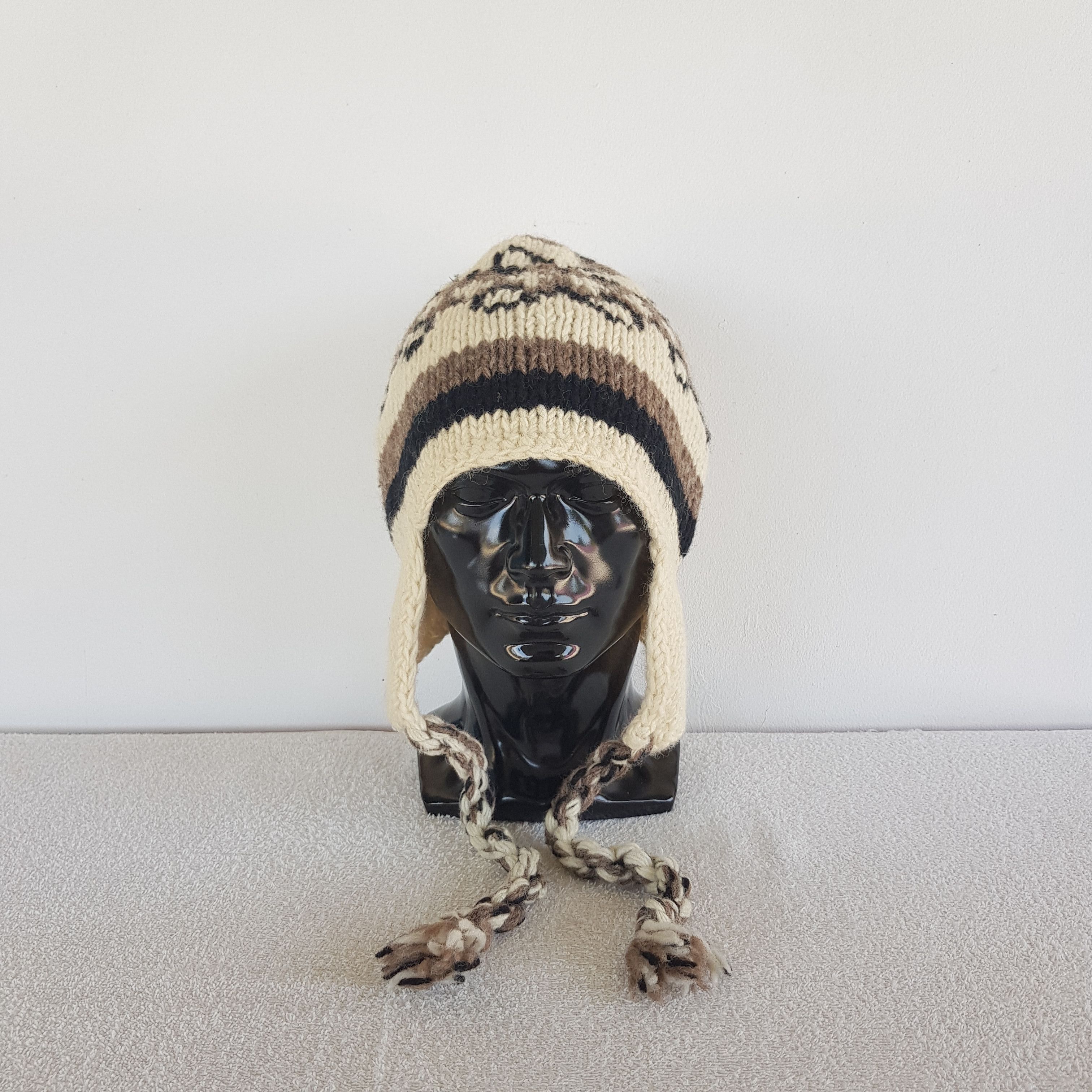 Other Vintage Navajo Aztec Earflap Beanie Snow Caps Ski Hats. Size ONE SIZE - 2 Thumbnail