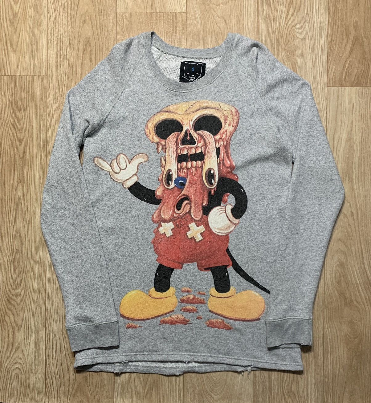 Rare Drop Dead Clothing Melting Mickey Mouse Sweatshirt