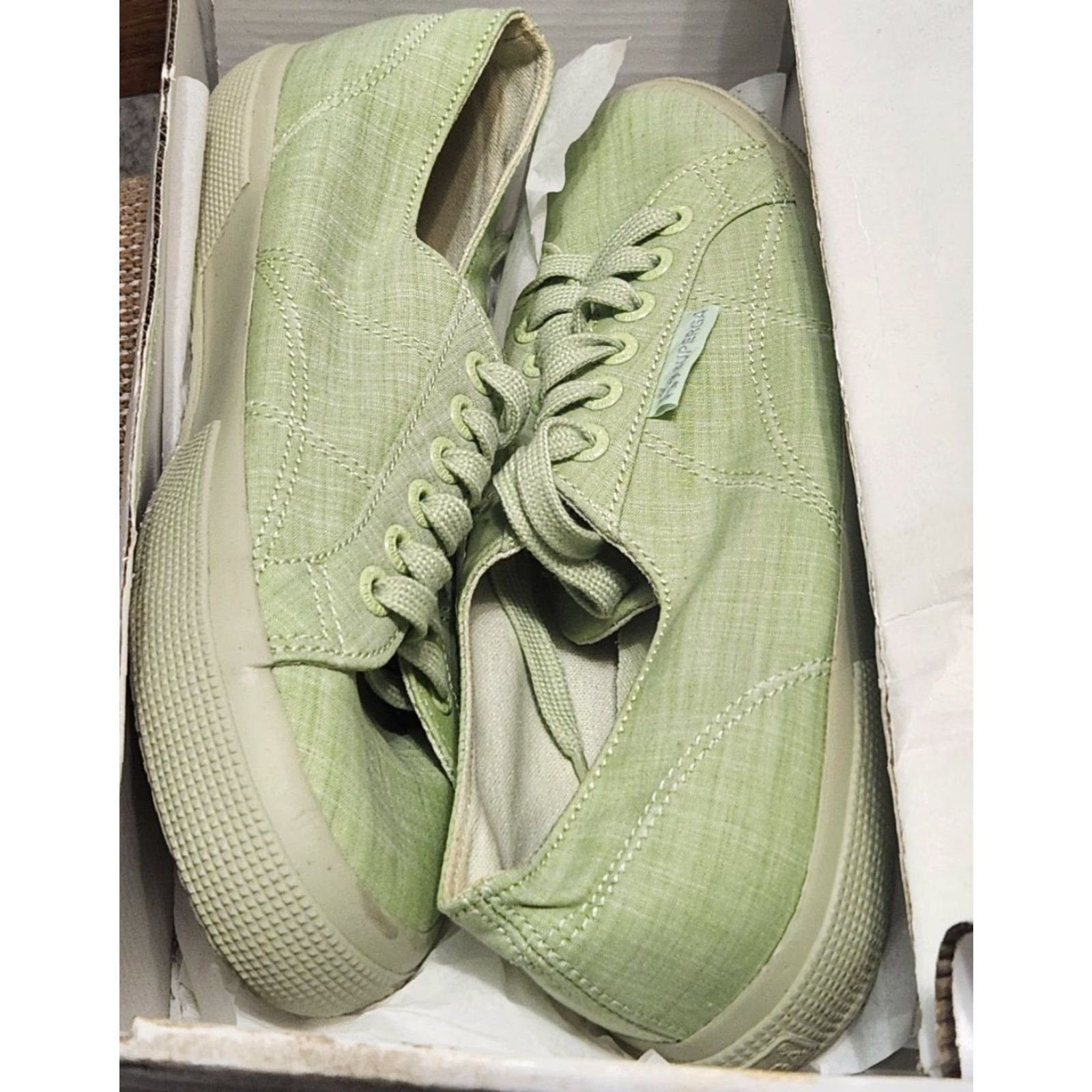 Superga Superga 2750 Cotu Classic Sneaker Green Women 8.5 Sneaker, Green, Classic, Women's Shoes, 8.5, Superga 2750, Athletic Size US 9 / IT 39 - 2 Thumbnail