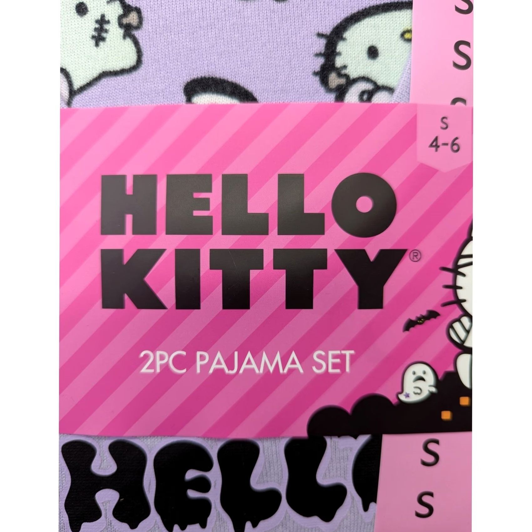 Vintage Hello Kitty Womens 2PC Pajama Set Purple Long Sleeve Joggers Small 4-6 NEW Size S / US 4 / IT 40 - 3 Thumbnail